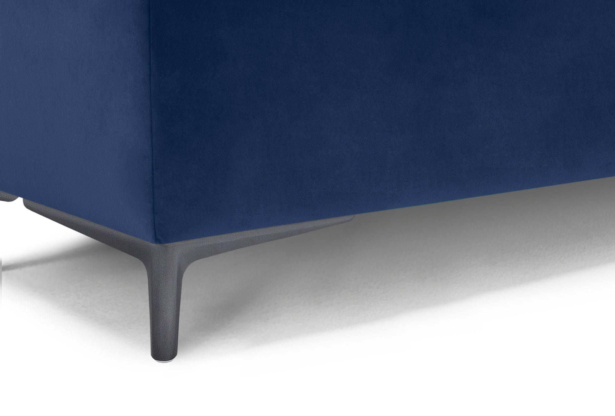 Banc AVIGLIANA 110x50 cm rangement Made in Italy en velours bleu