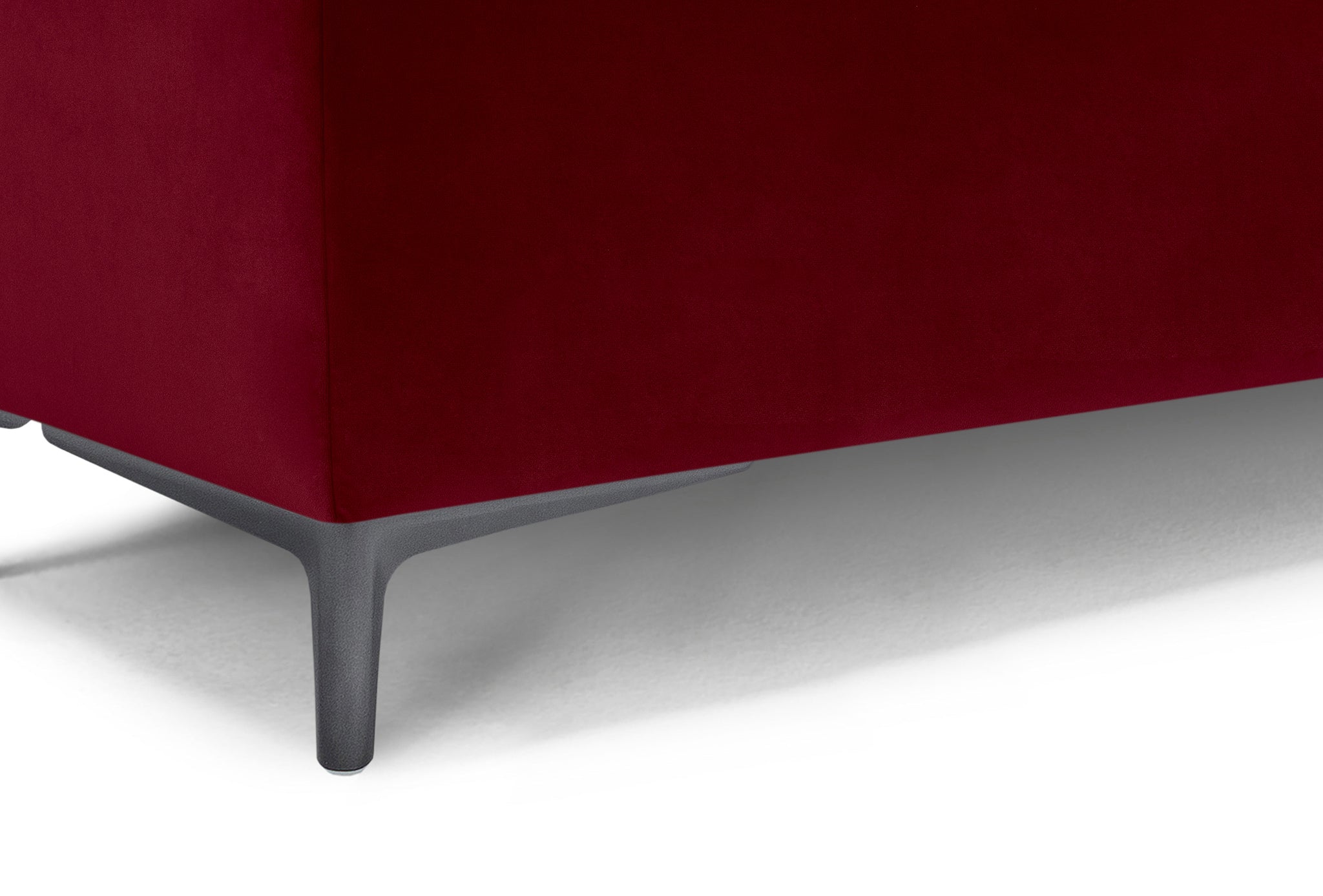 Banc CORBARA 110x50 cm rangement Made in Italy matelassé en velours bordeaux