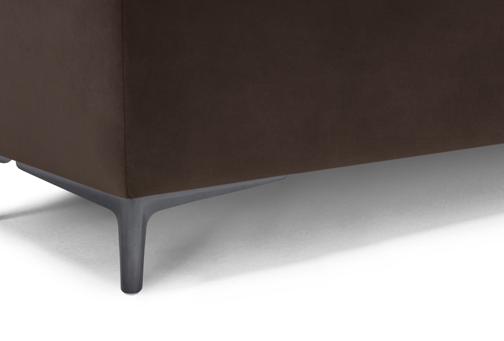 Banc AVIGLIANA 110x50 cm rangement Made in Italy en velours marron