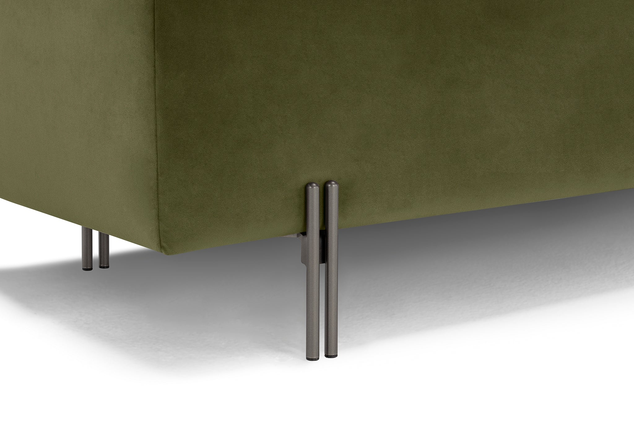 Banc SARDORELLA 110x45 cm rangement Made in Italy en velours vert