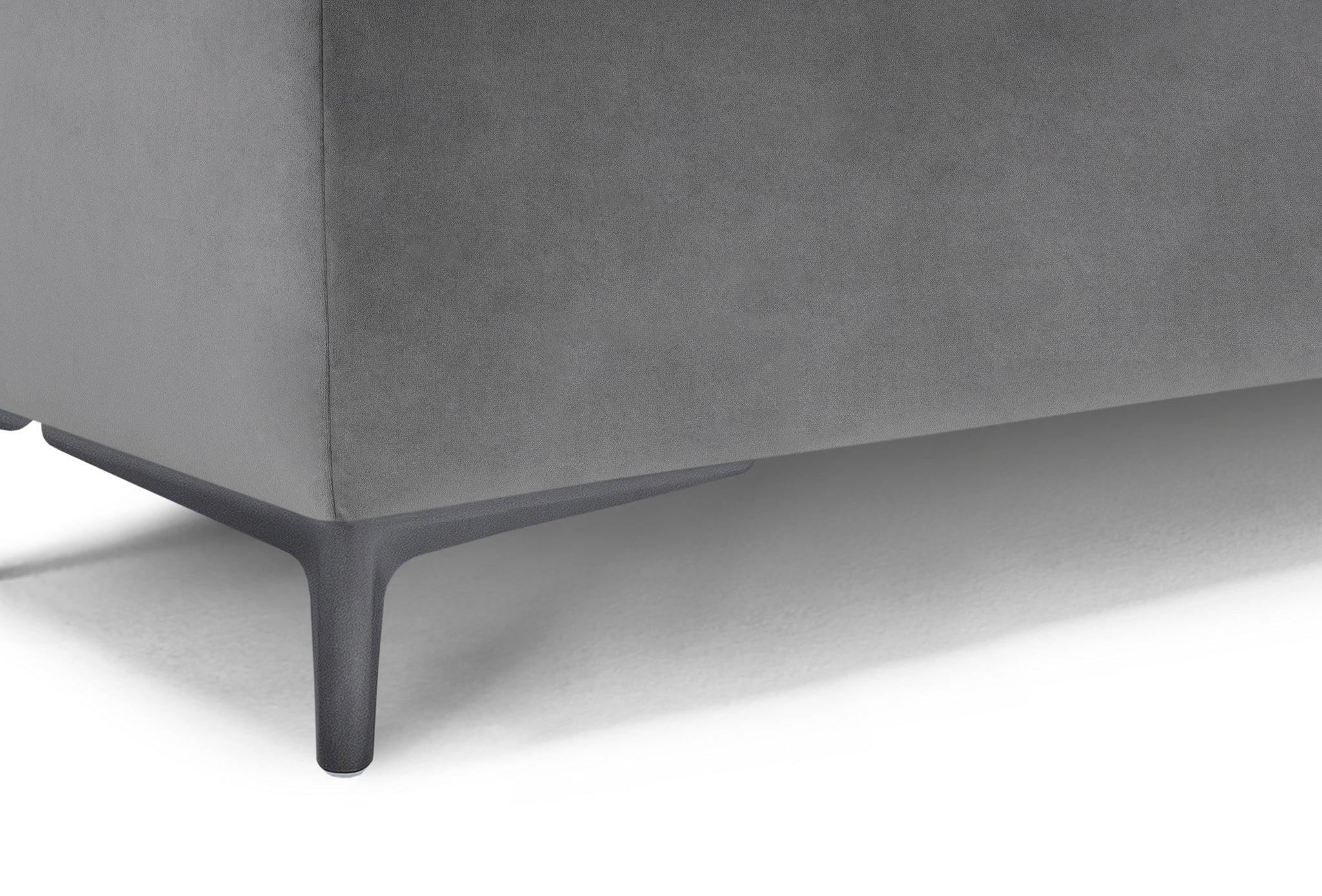 Banc AVIGLIANA 110x50 cm rangement Made in Italy en velours gris