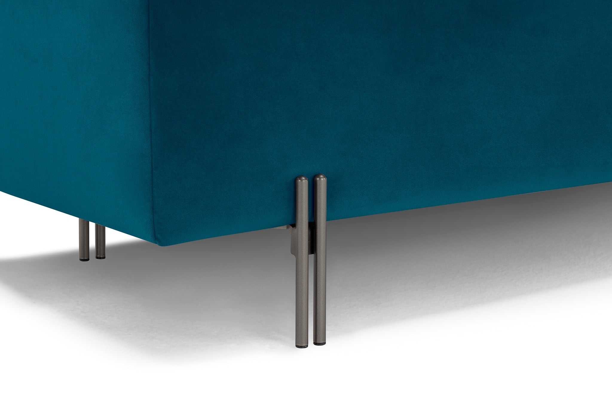 Banc SARDORELLA 110x45 cm rangement Made in Italy en velours pétrole