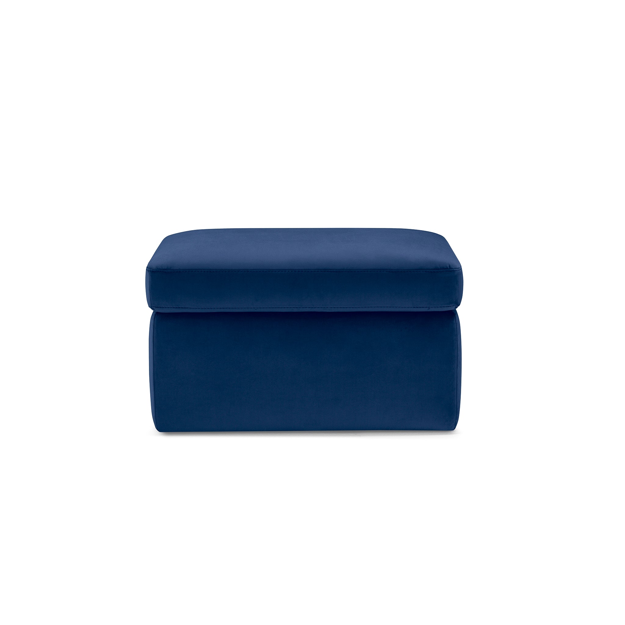 Pouf rangement Made in Italy en velours bleu - VULGANO