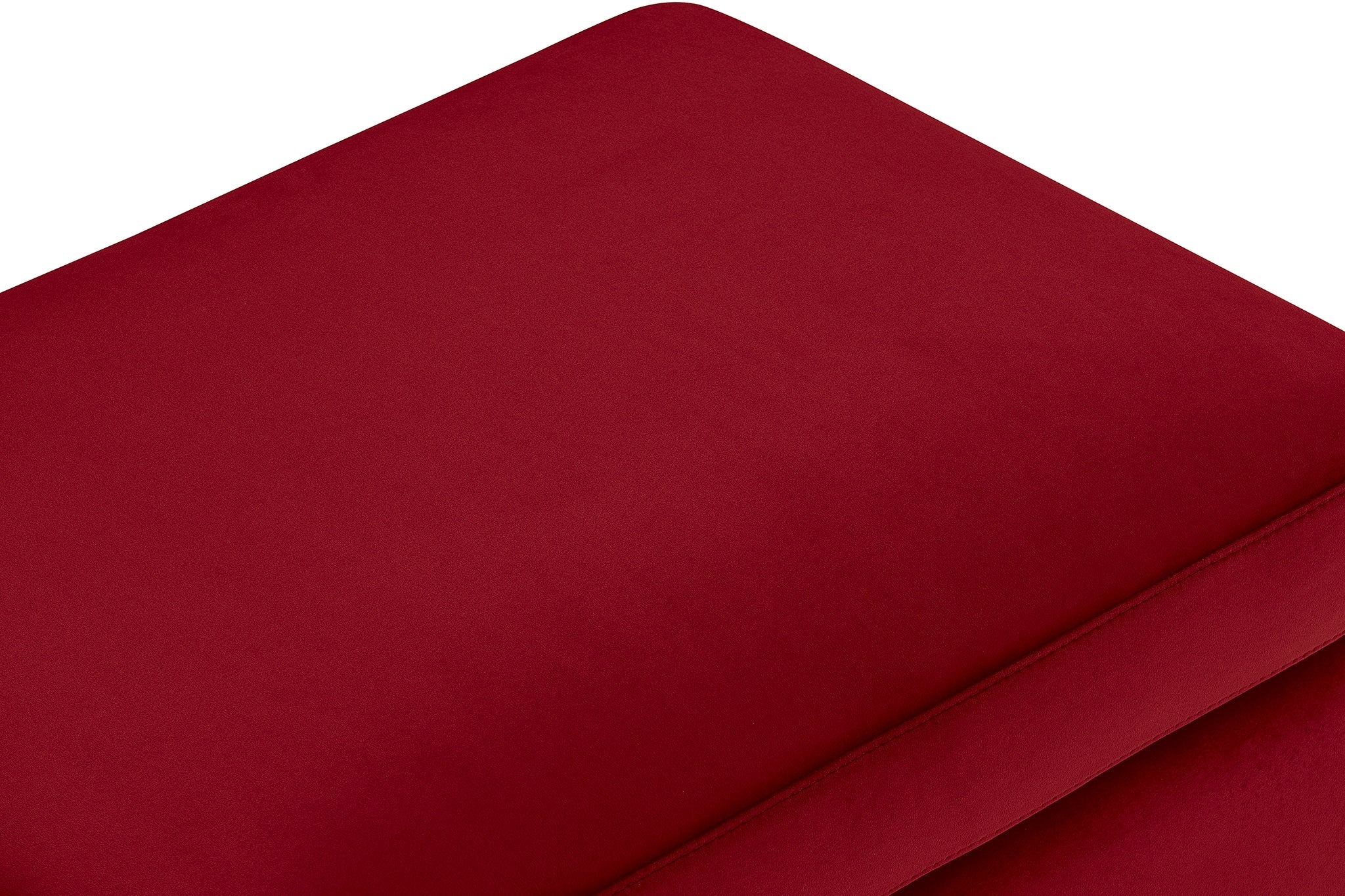 Pouf rangement Made in Italy en velours bordeaux - VULGANO