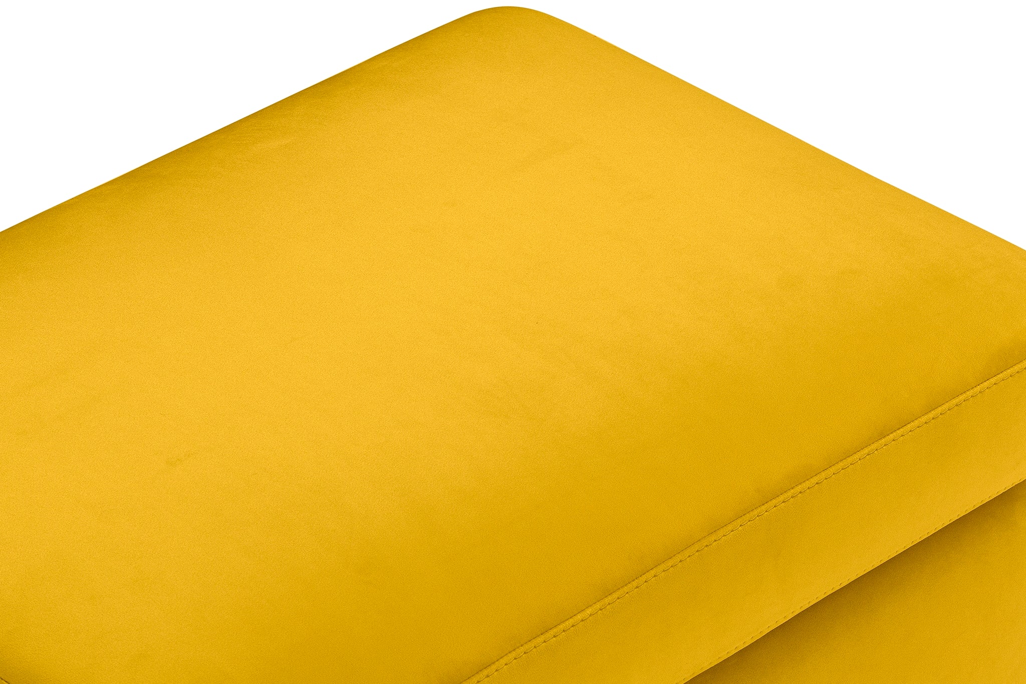 Pouf rangement Made in Italy en velours jaune - VULGANO
