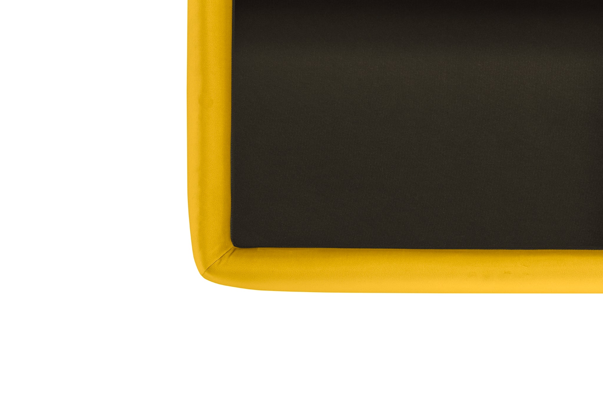 Pouf rangement Made in Italy en velours jaune - VULGANO