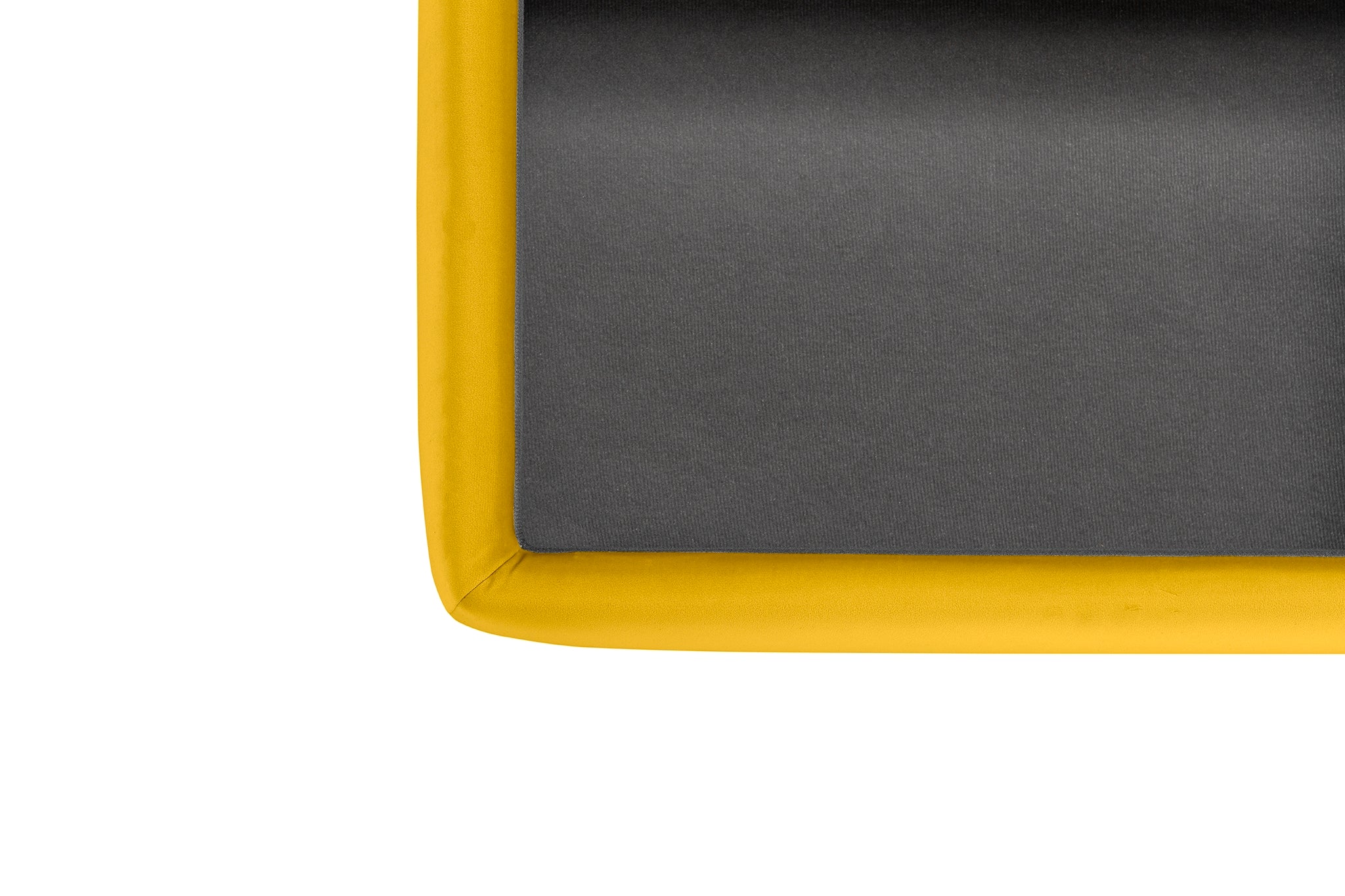 Banc CARAMAGNA 110x45 cm rangement Made in Italy matelassé en velours jaune