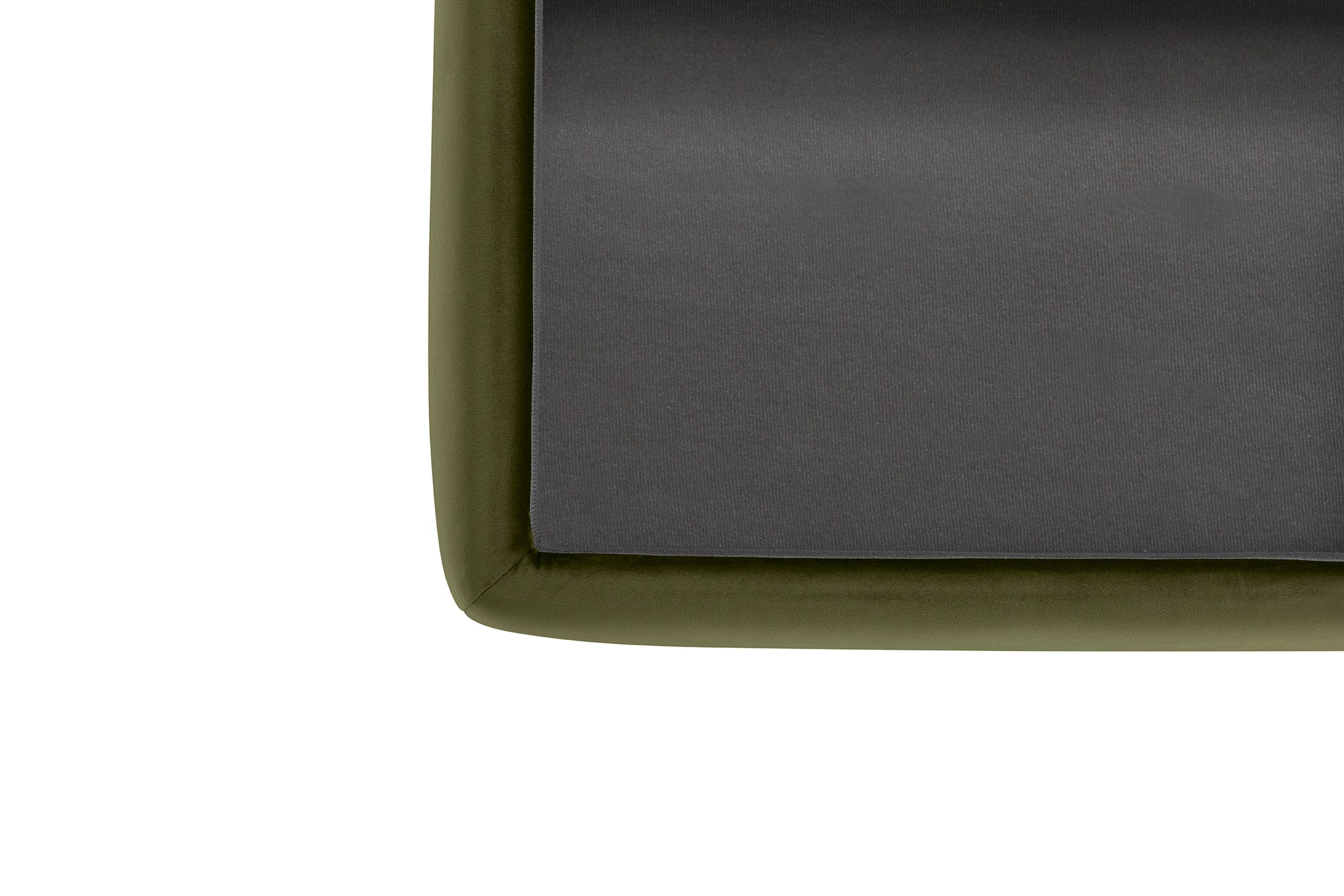 Banc rangement Made in Italy en velours vert VIANA