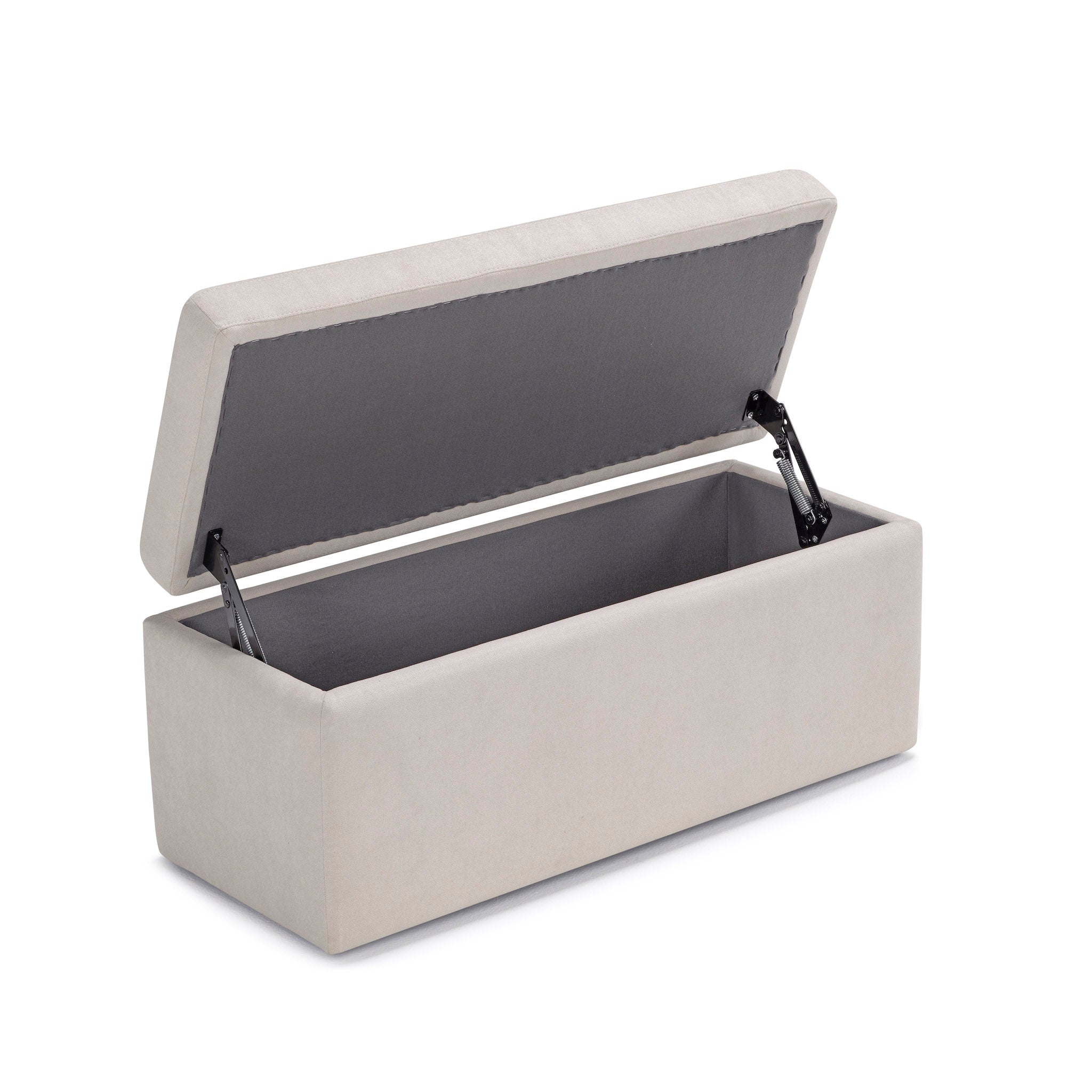 Banc VALSURA rangement Made in Italy matelassé en tissu chenille beige