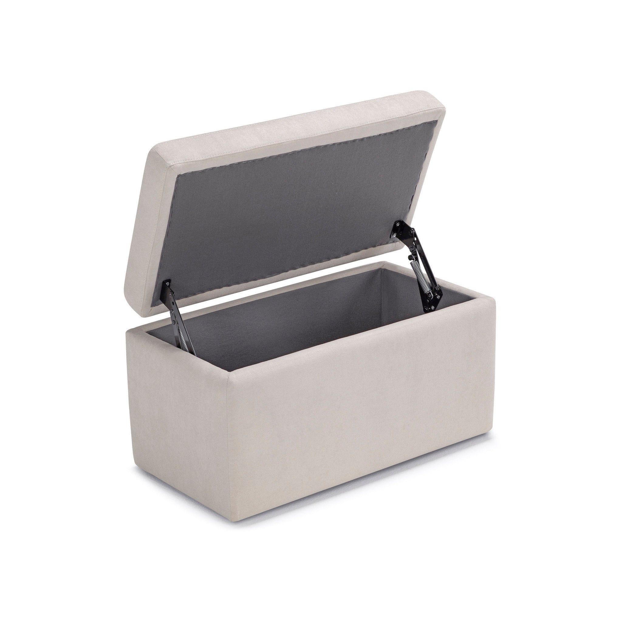 Banc VALSURA rangement Made in Italy matelassé en tissu chenille beige