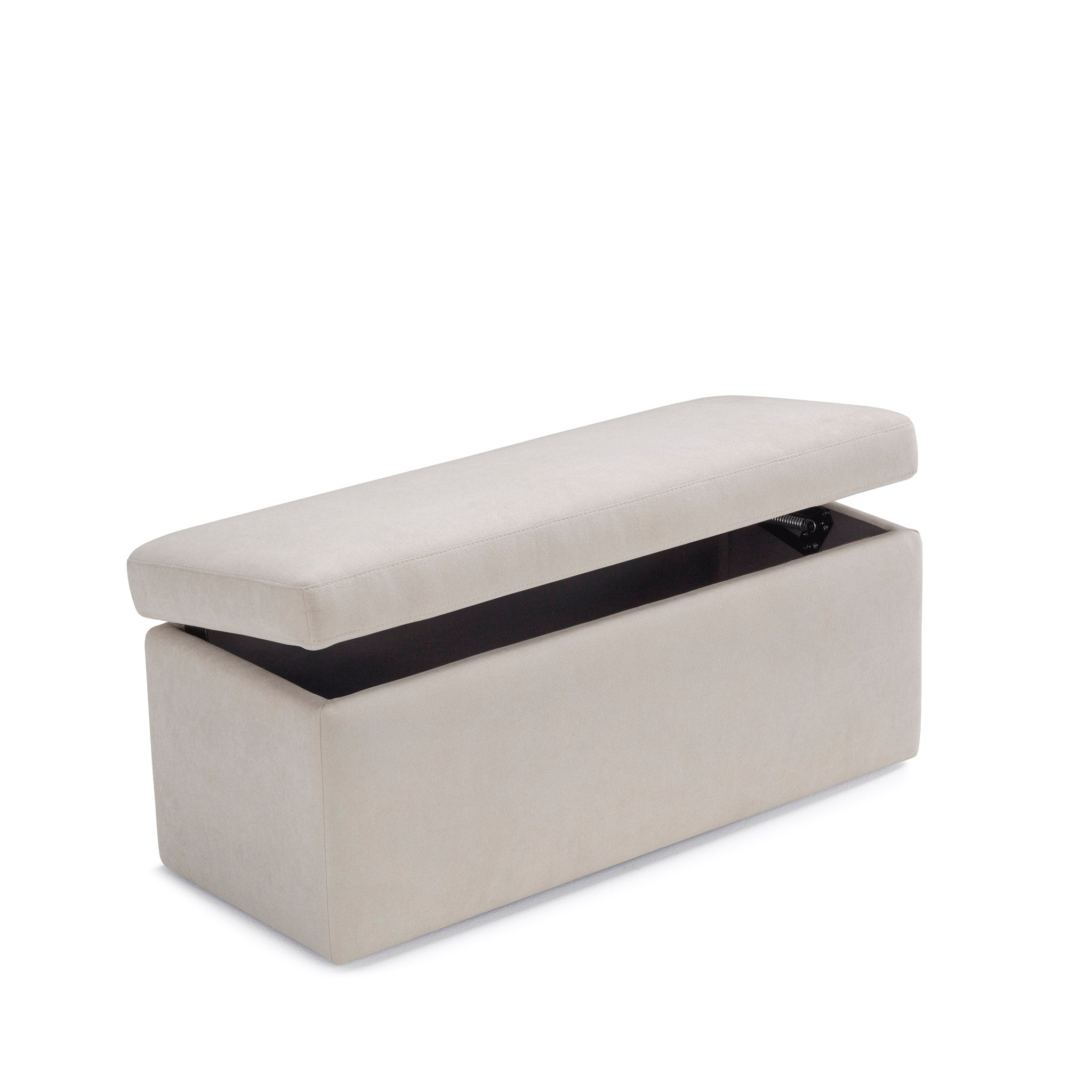 Banc VIANA rangement Made in Italy en tissu chenille beige