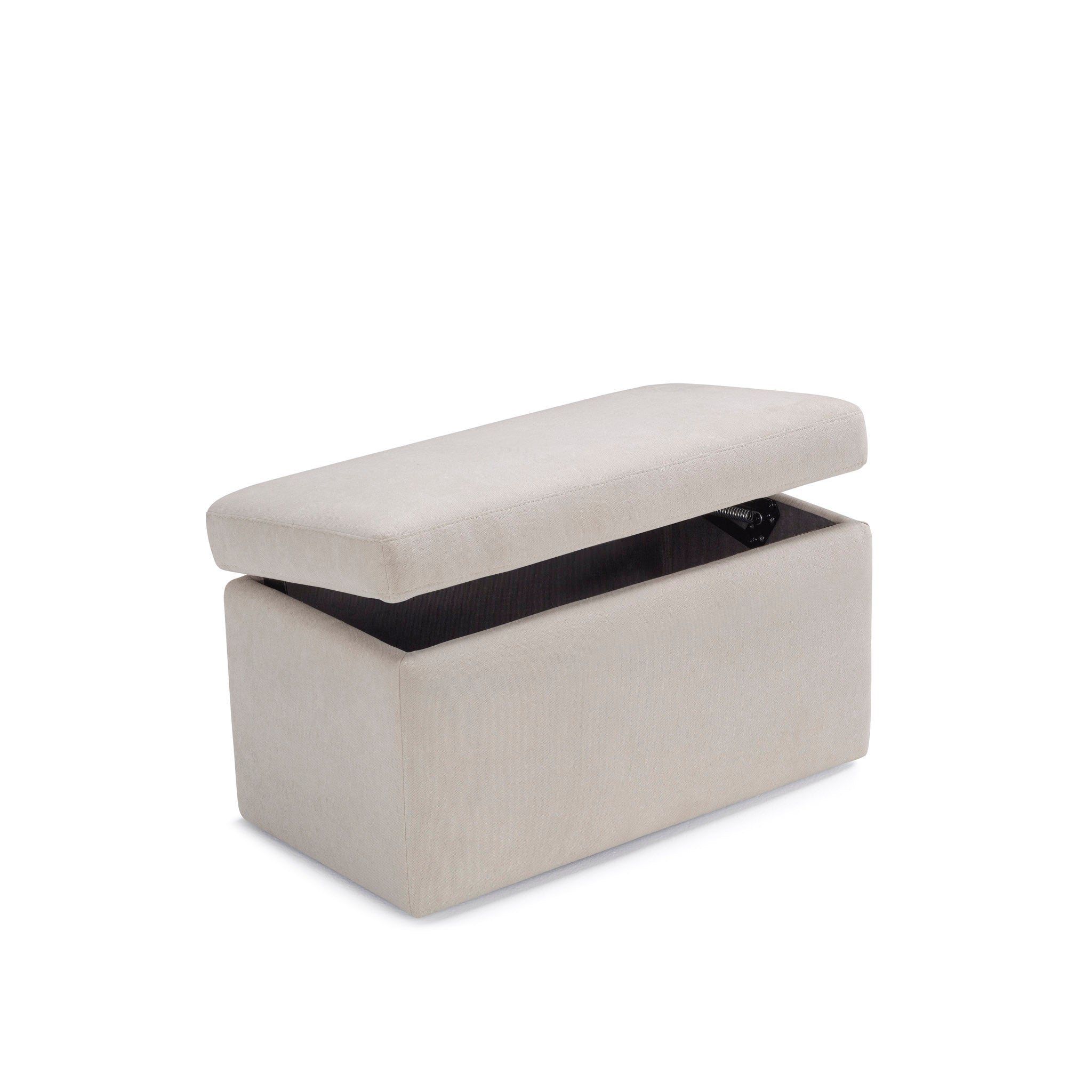 Banc VIANA rangement Made in Italy en tissu chenille beige