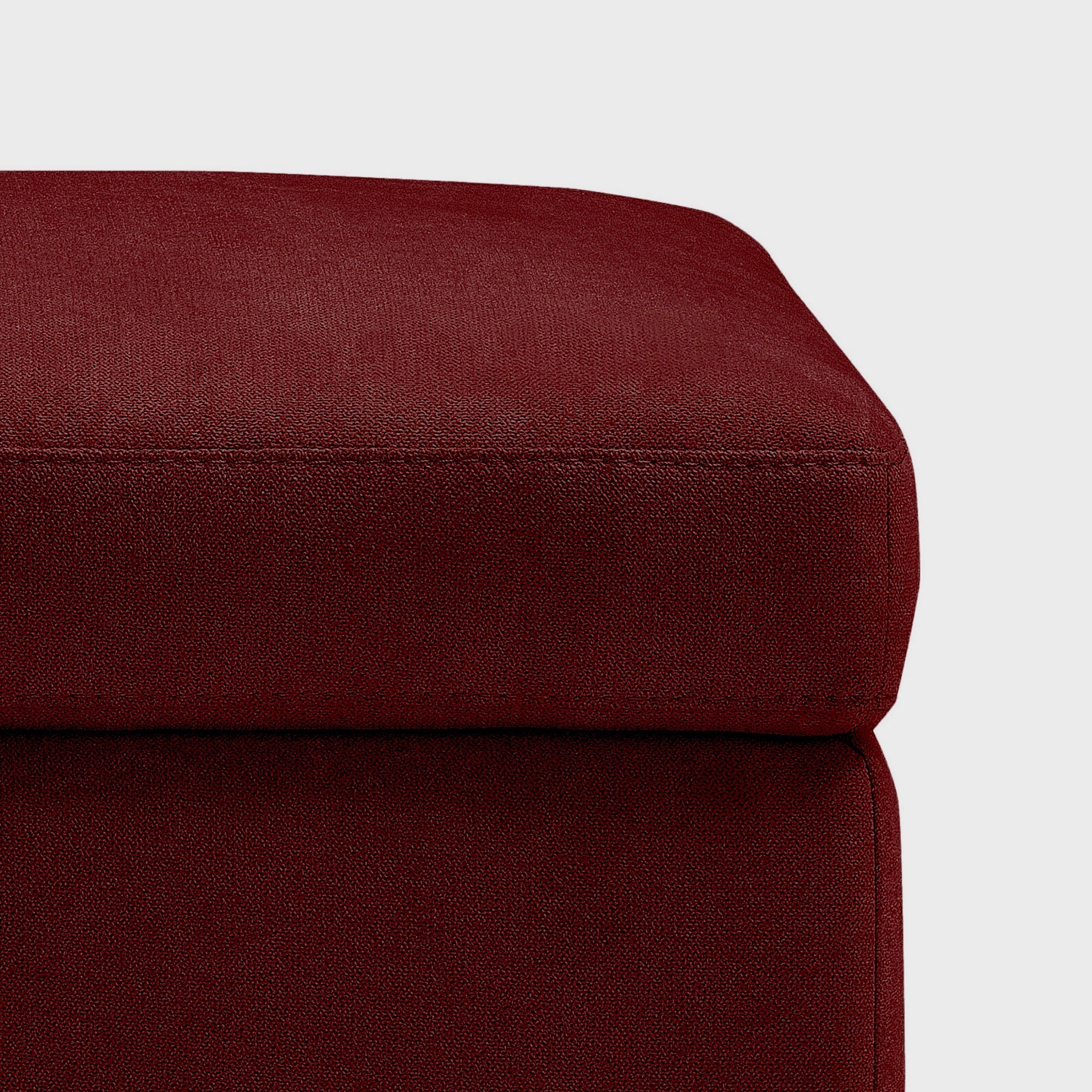 Pouf VULGANO rangement Made in Italy en tissu chenille bordeaux
