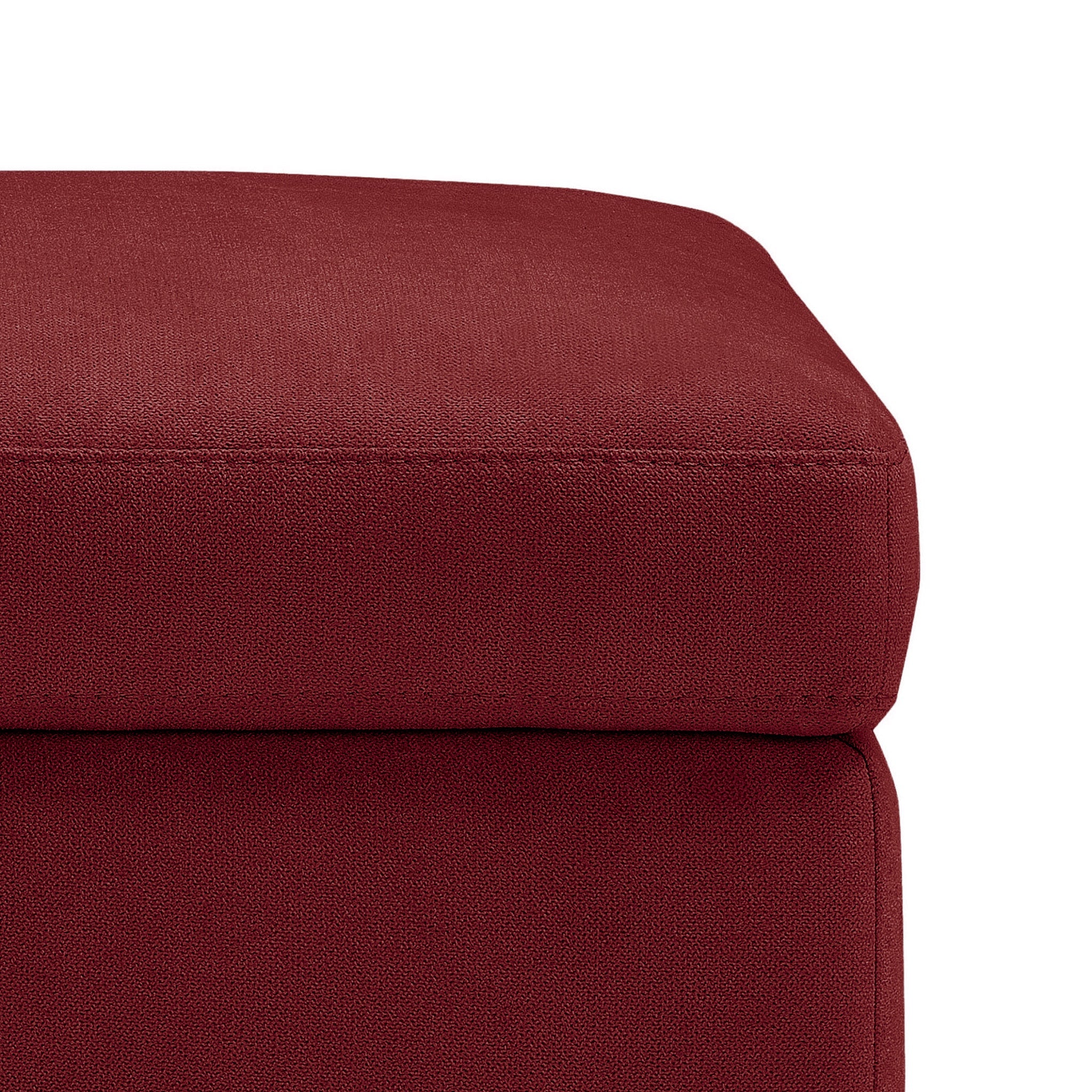 Banc VIANA rangement Made in Italy en tissu chenille bordeaux