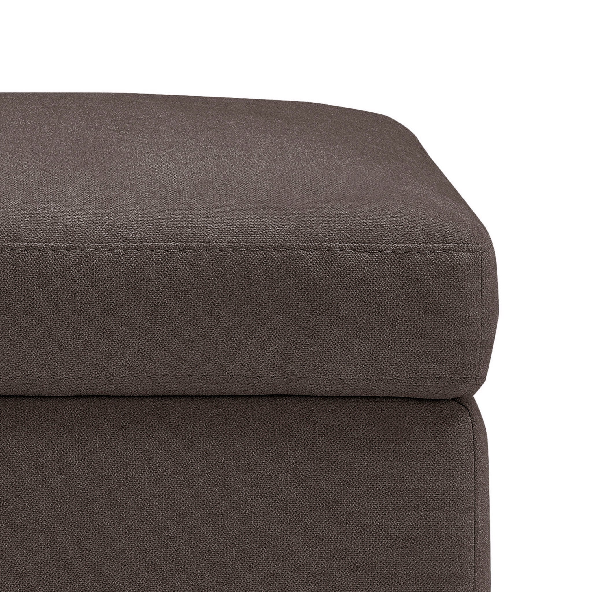 Pouf VULGANO rangement Made in Italy en tissu chenille marron