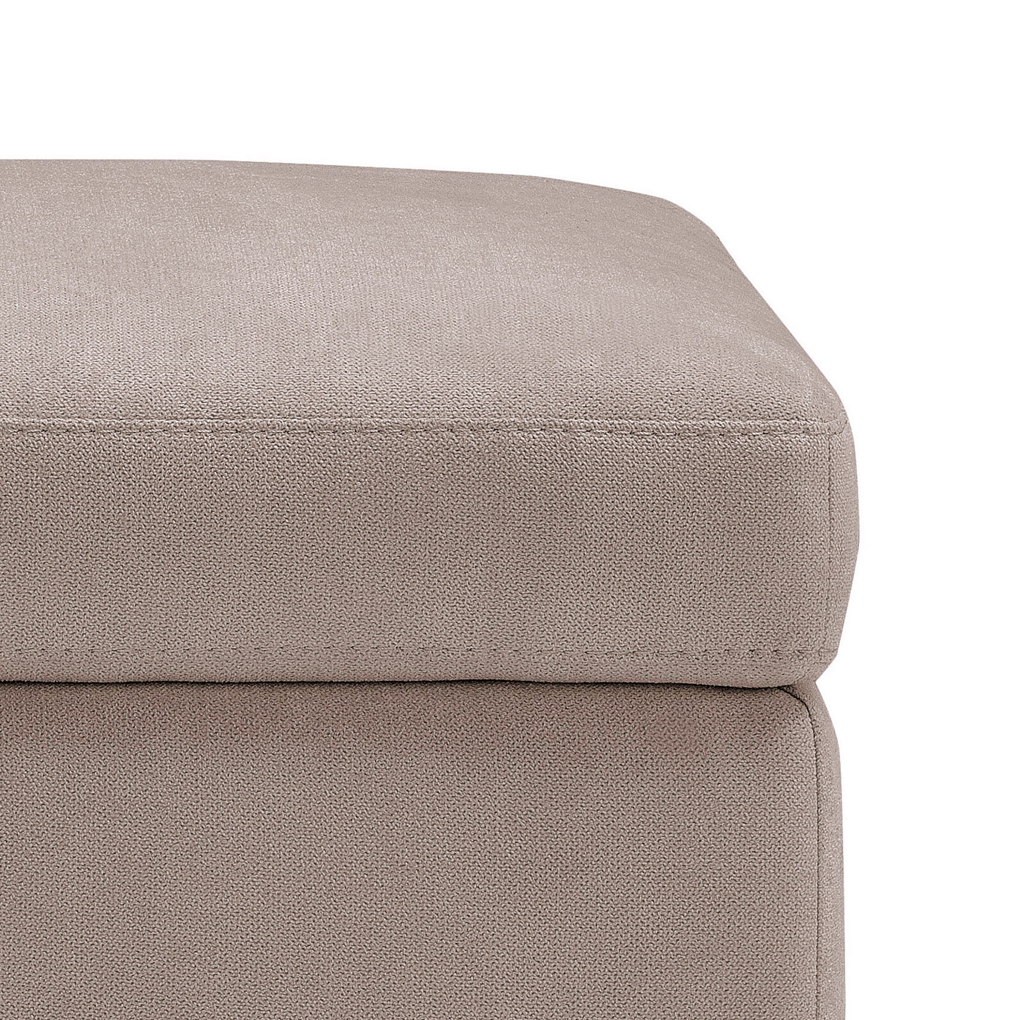 Banc SARDORELLA 110x45 cm rangement Made in Italy en tissu chenille camel