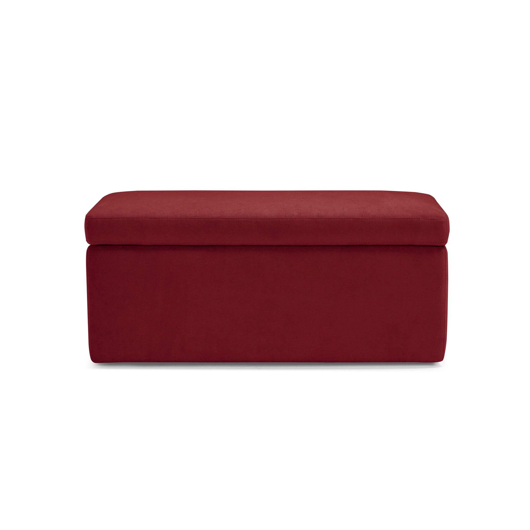 Banc VIANA rangement Made in Italy en tissu chenille bordeaux