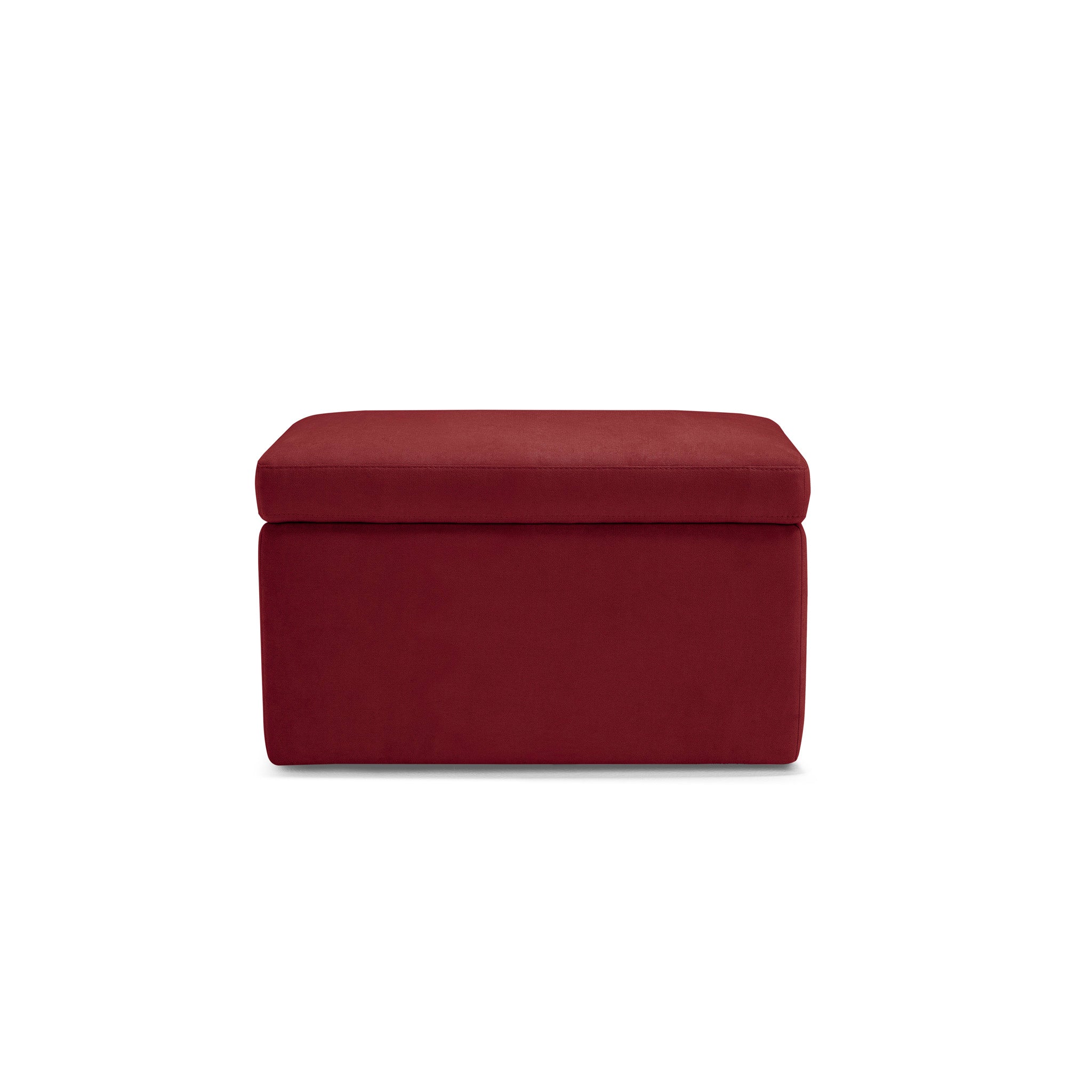 Banc VIANA rangement Made in Italy en tissu chenille bordeaux