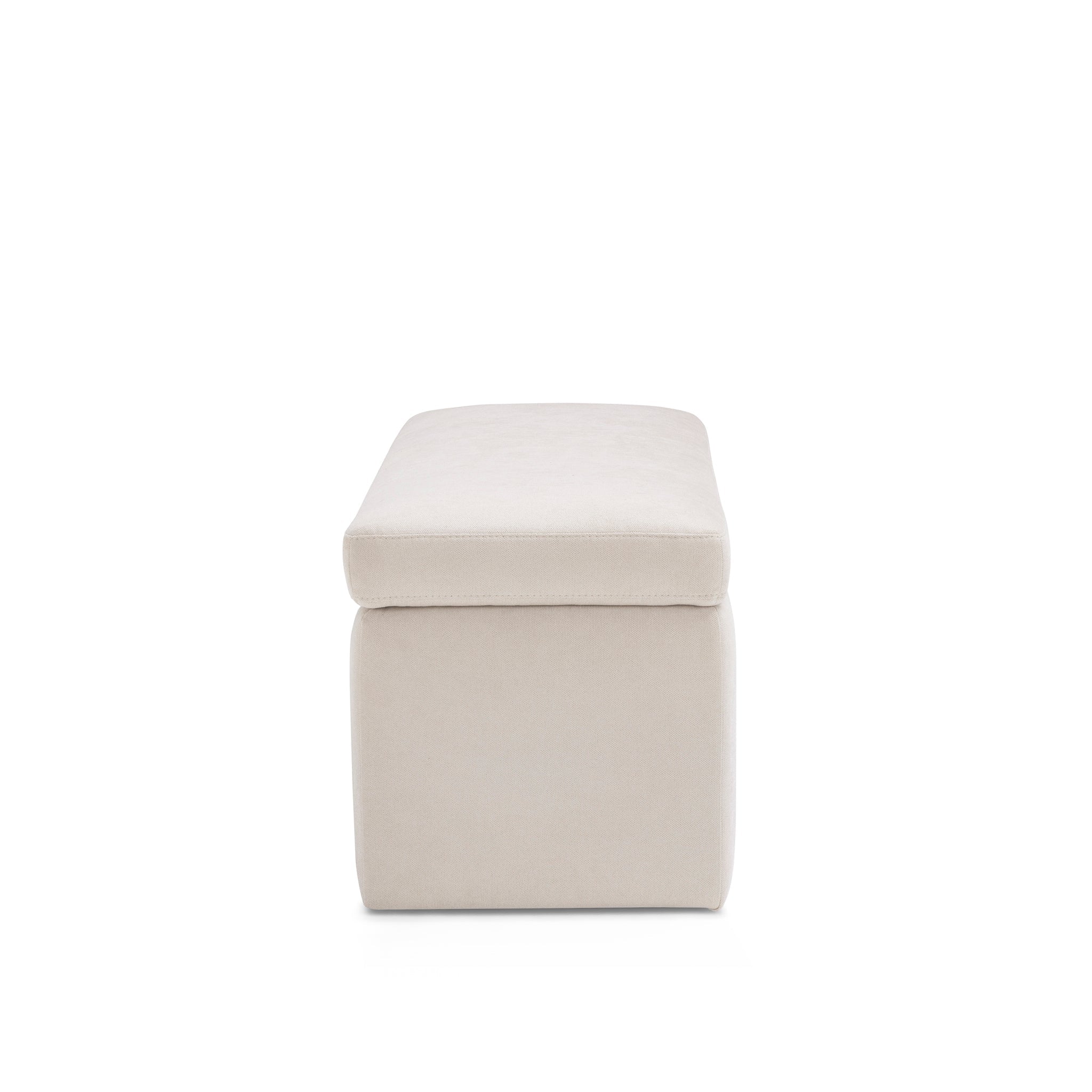 Banc VIANA rangement Made in Italy en tissu chenille beige