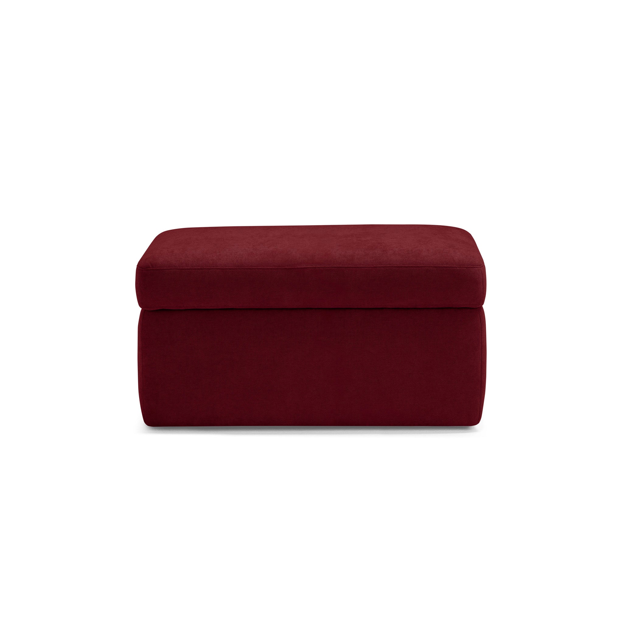 Pouf VULGANO rangement Made in Italy en tissu chenille bordeaux