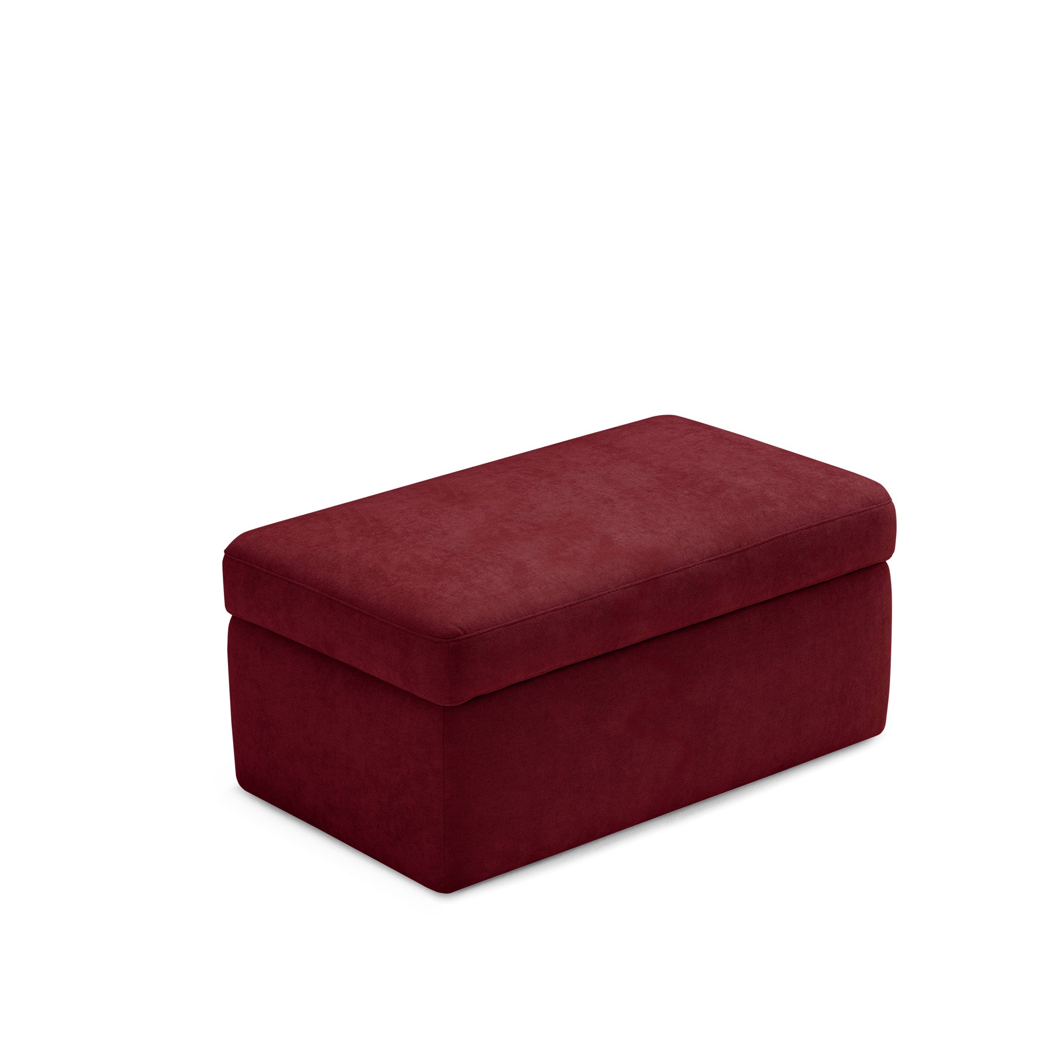 Pouf VULGANO rangement Made in Italy en tissu chenille bordeaux