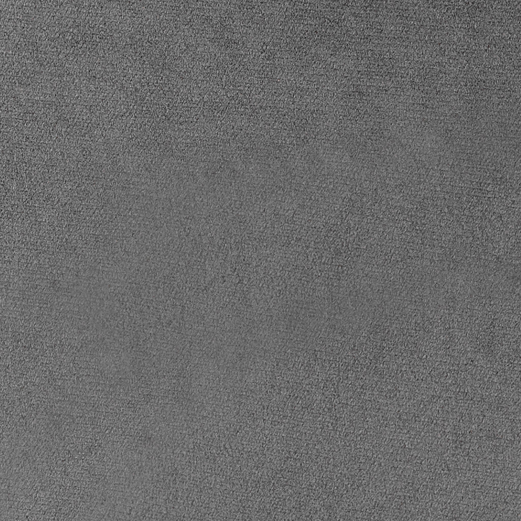 Pouf rangement rond Made in Italy en velours gris Paranà