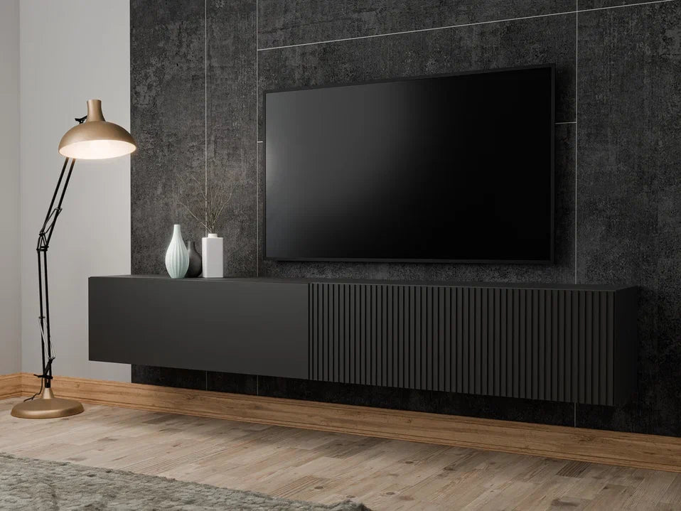 Meuble TV suspendu 1 porte Étoile 200x30 cm