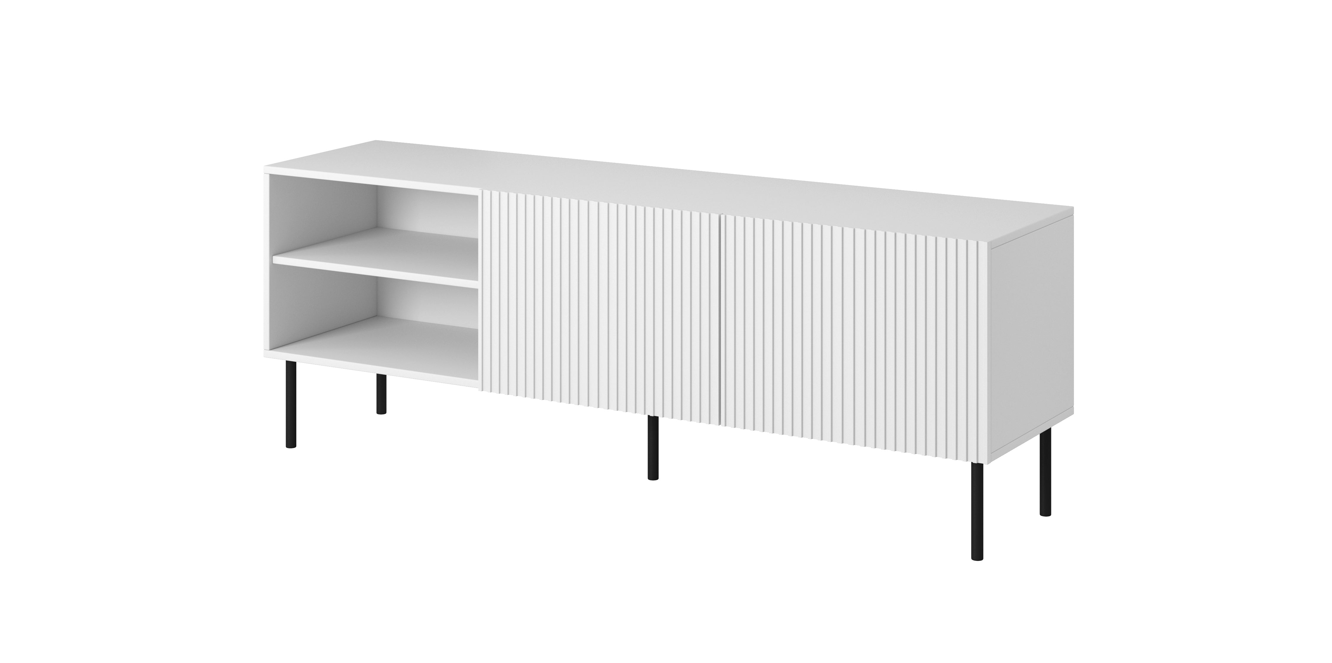 Meuble TV 2 portes avec pied en métal Bijou 150x54 cm
