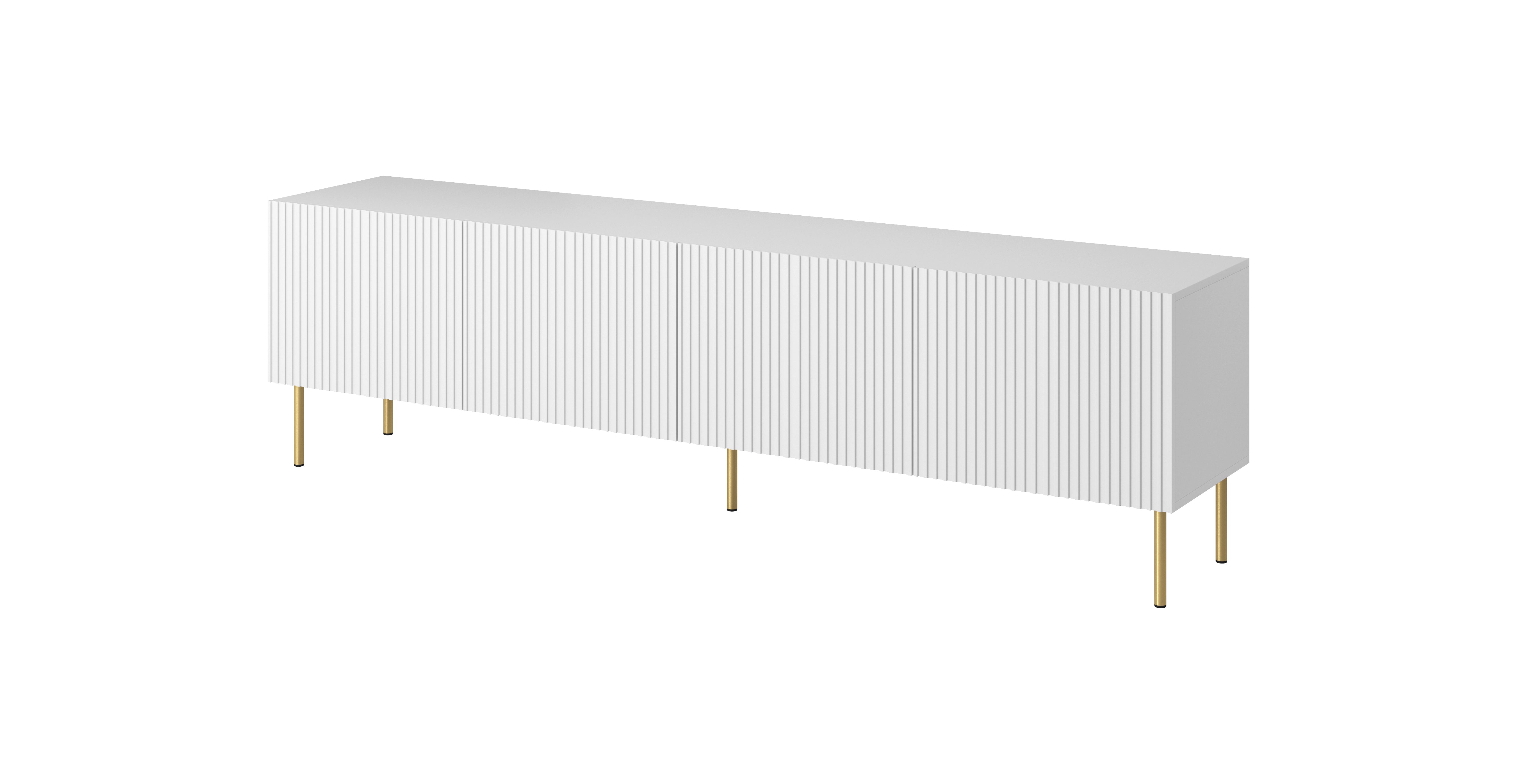 Meuble TV 4 portes avec pied en métal Bijou 200x52 cm