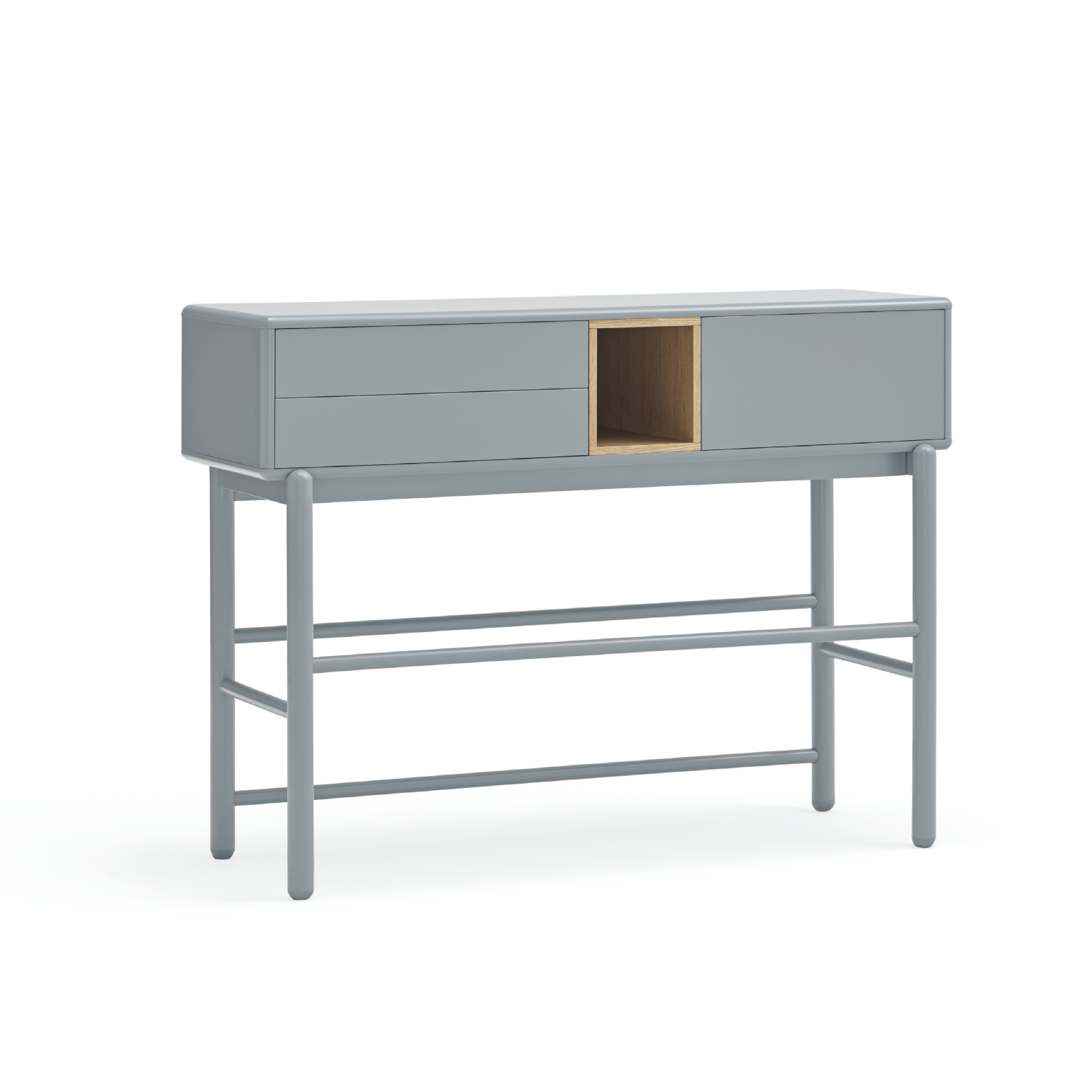 Console 2 tiroirs 120x35 cm Corvo de Teulat gris perle