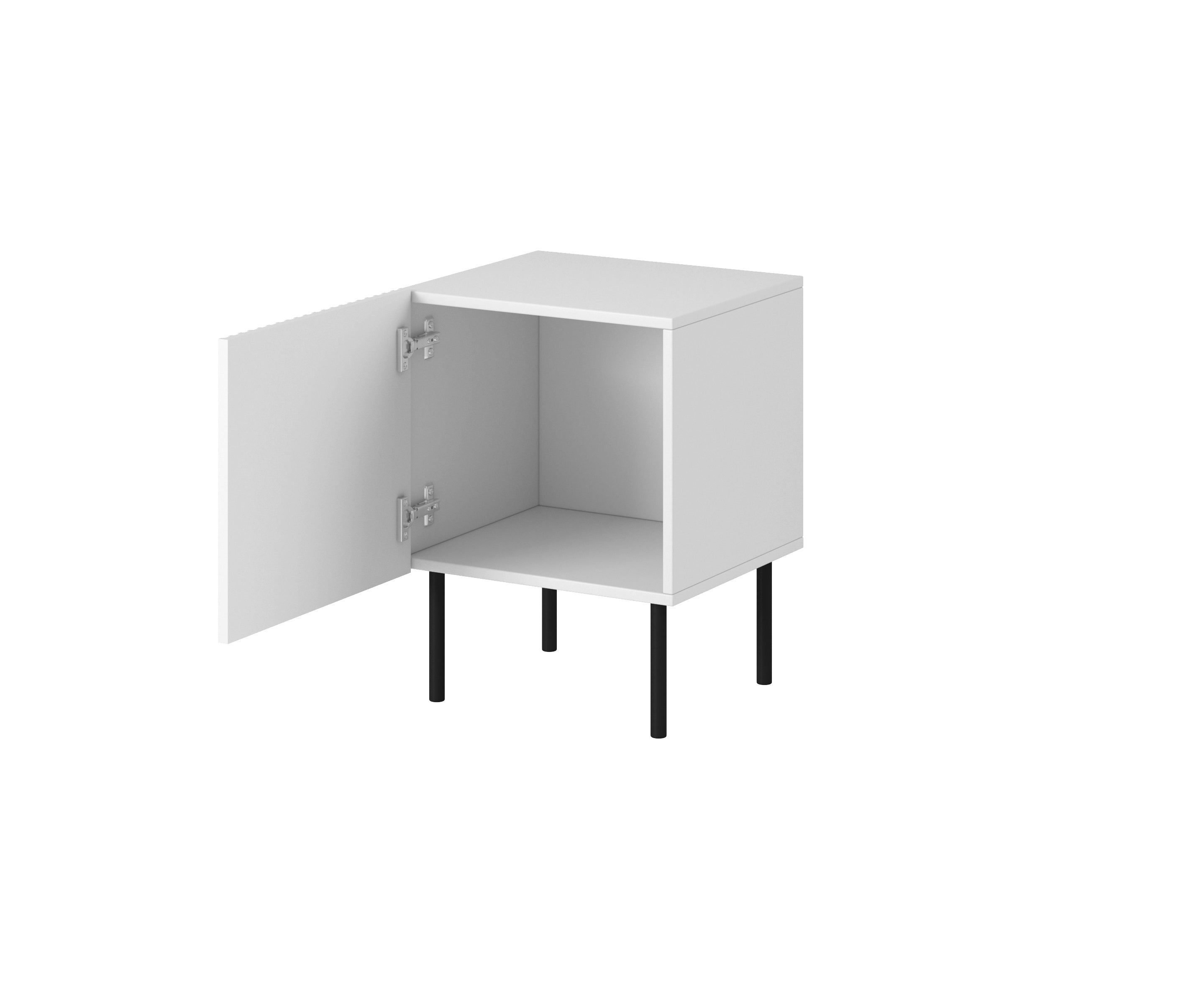 Table de chevet 1 porte avec pied en métal Bijou 45x51 cm