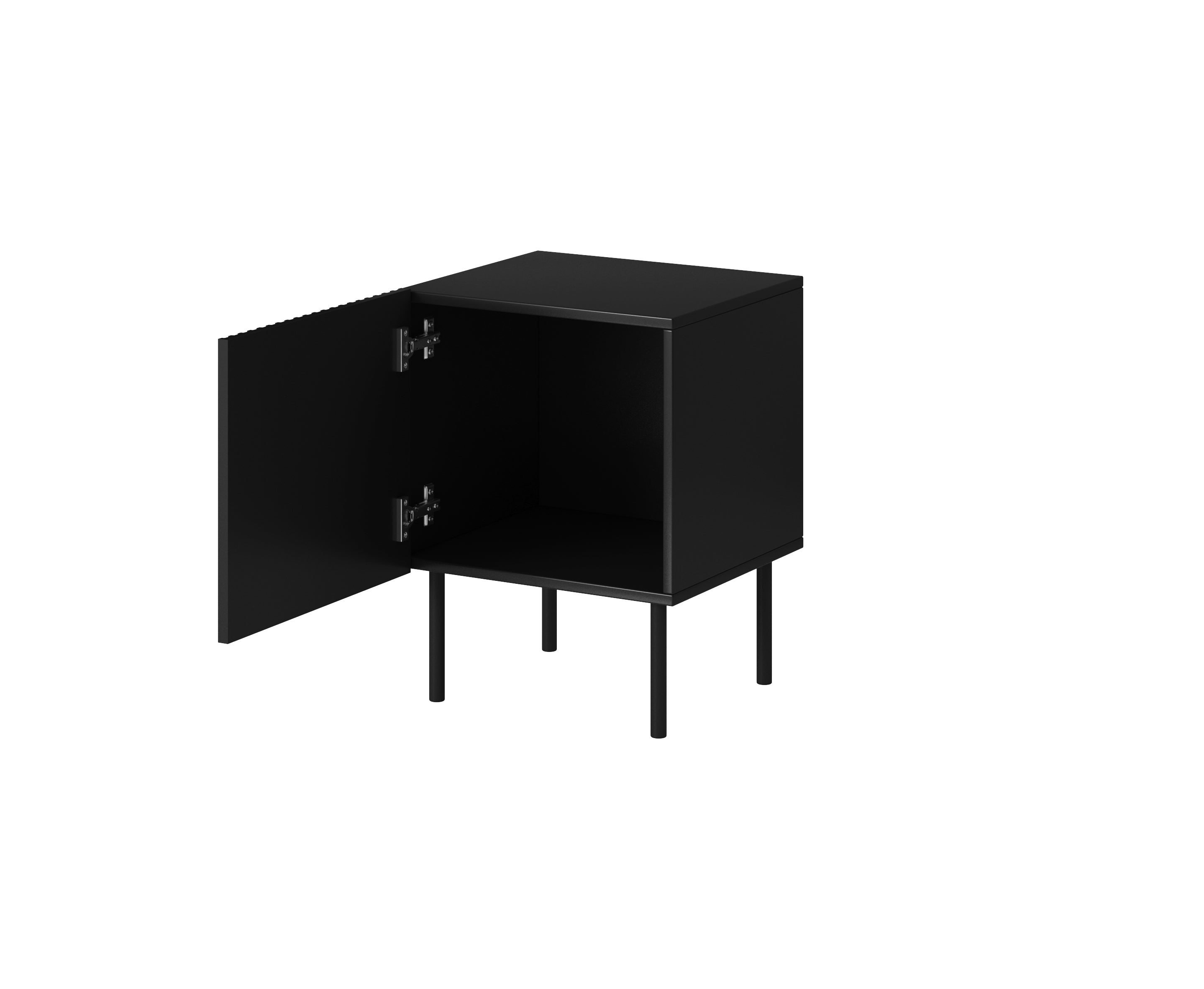 Table de chevet 1 porte avec pied en métal Bijou 45x51 cm