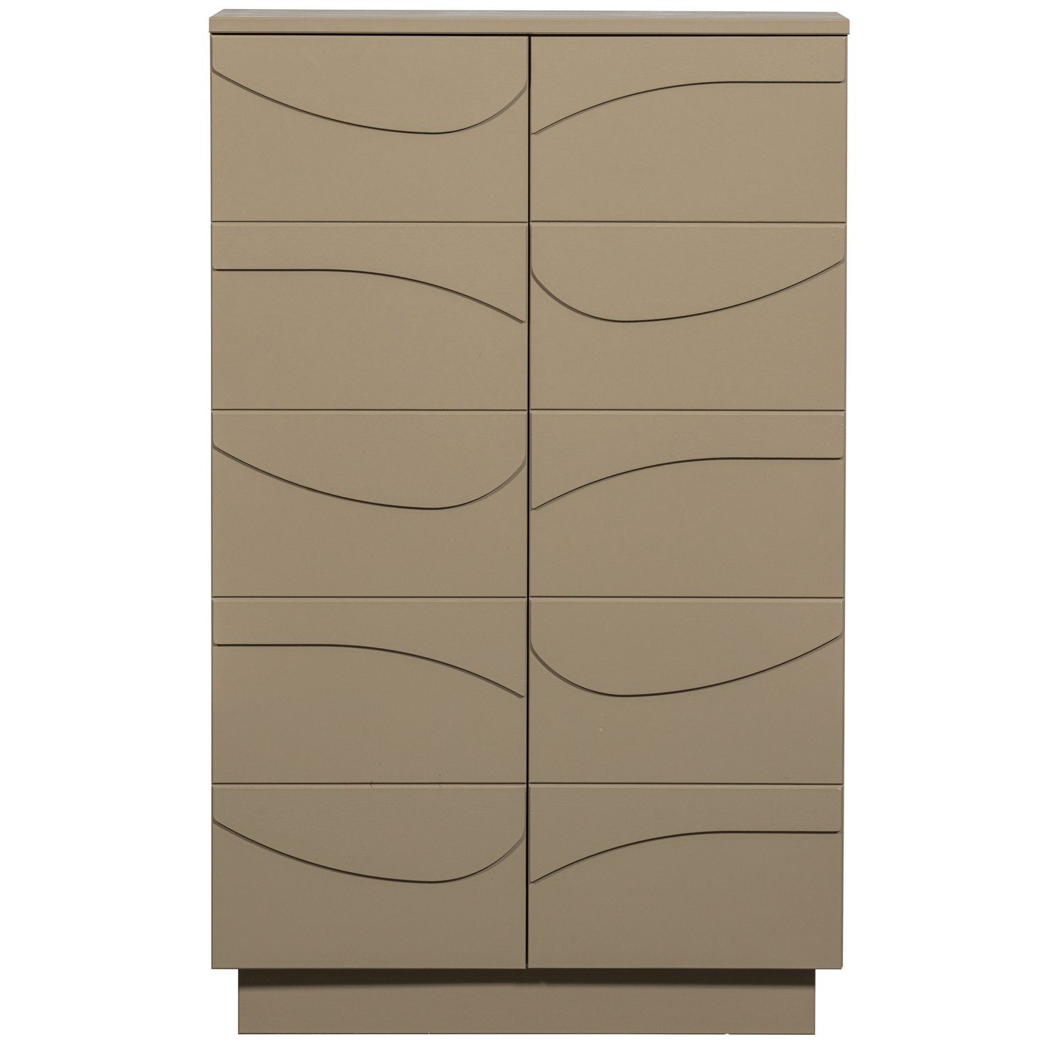 Buffet 2 portes effet 3D en bois de pin Teo 116x72 cm