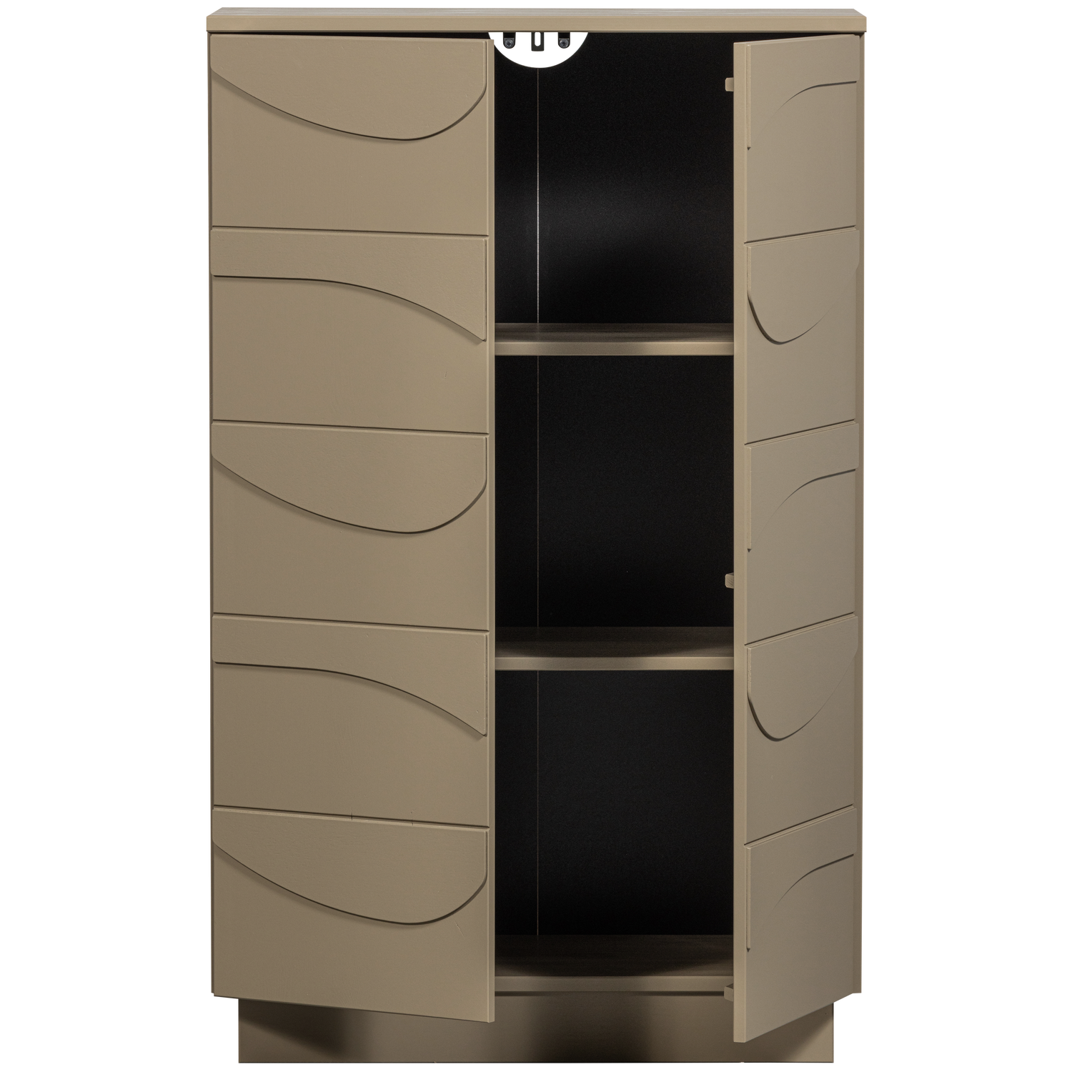 Buffet 2 portes effet 3D en bois de pin Teo 116x72 cm