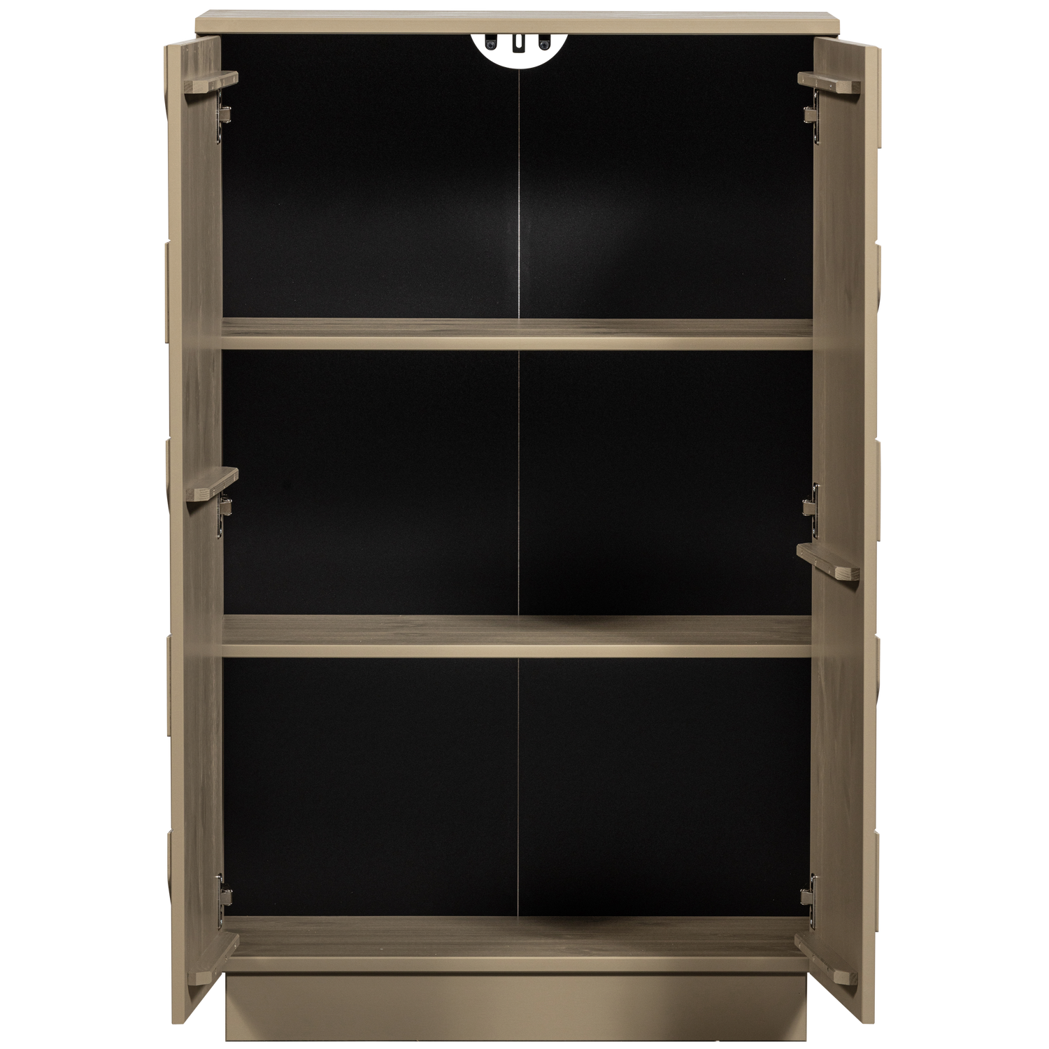 Buffet 2 portes effet 3D en bois de pin Teo 116x72 cm