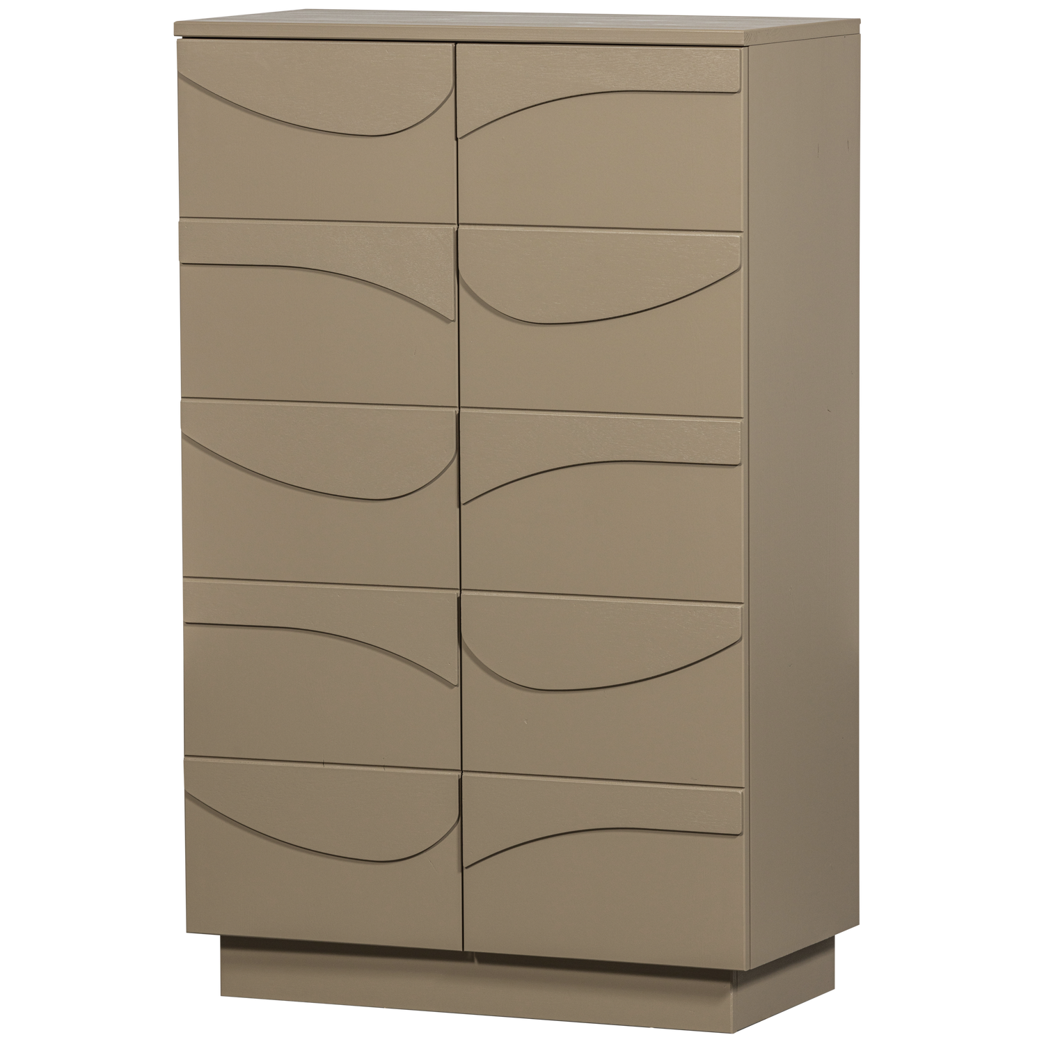 Buffet 2 portes effet 3D en bois de pin Teo 116x72 cm