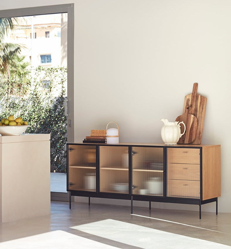 Buffet 4 portes en chêne 180x45 cm Blur de Teulat