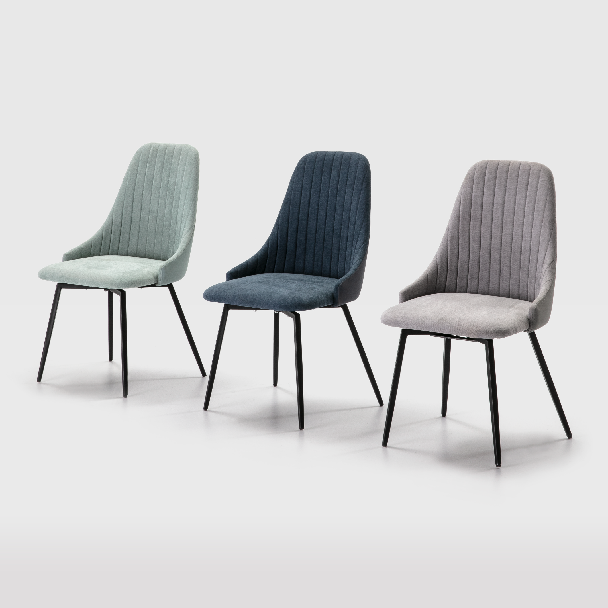 Lot de 2 chaises Tella pivotantes turquoise
