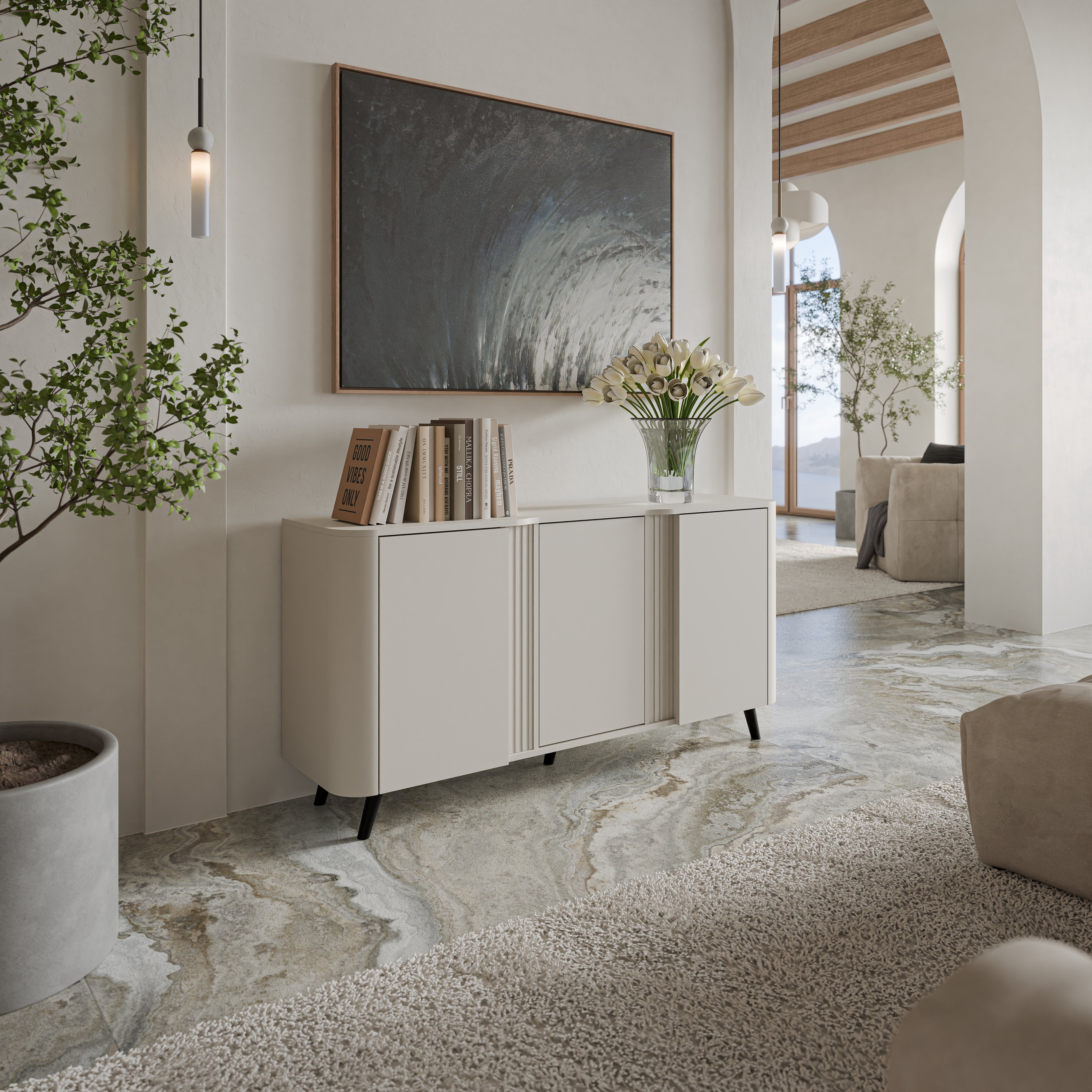Buffet 3 portes Harmonie 150x75 cm