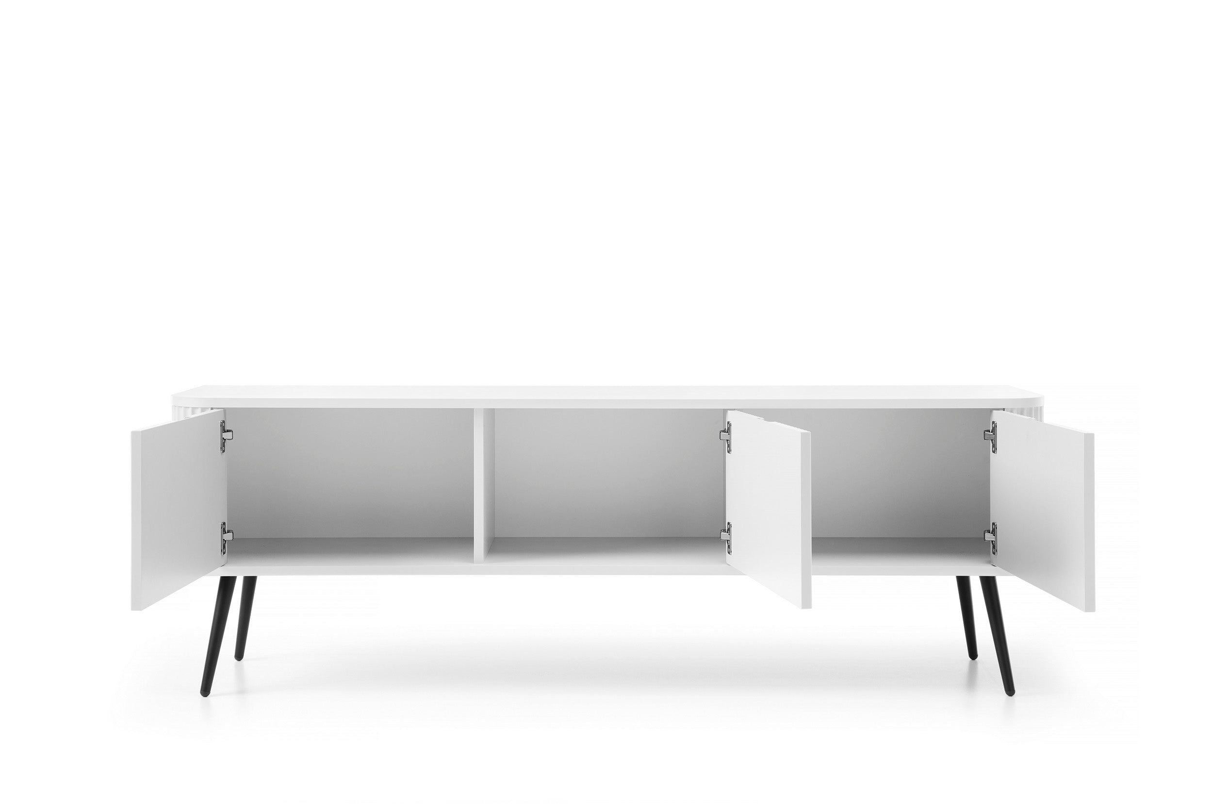 Meuble TV 3 portes avec pieds en métal Calisio 168x56 cm