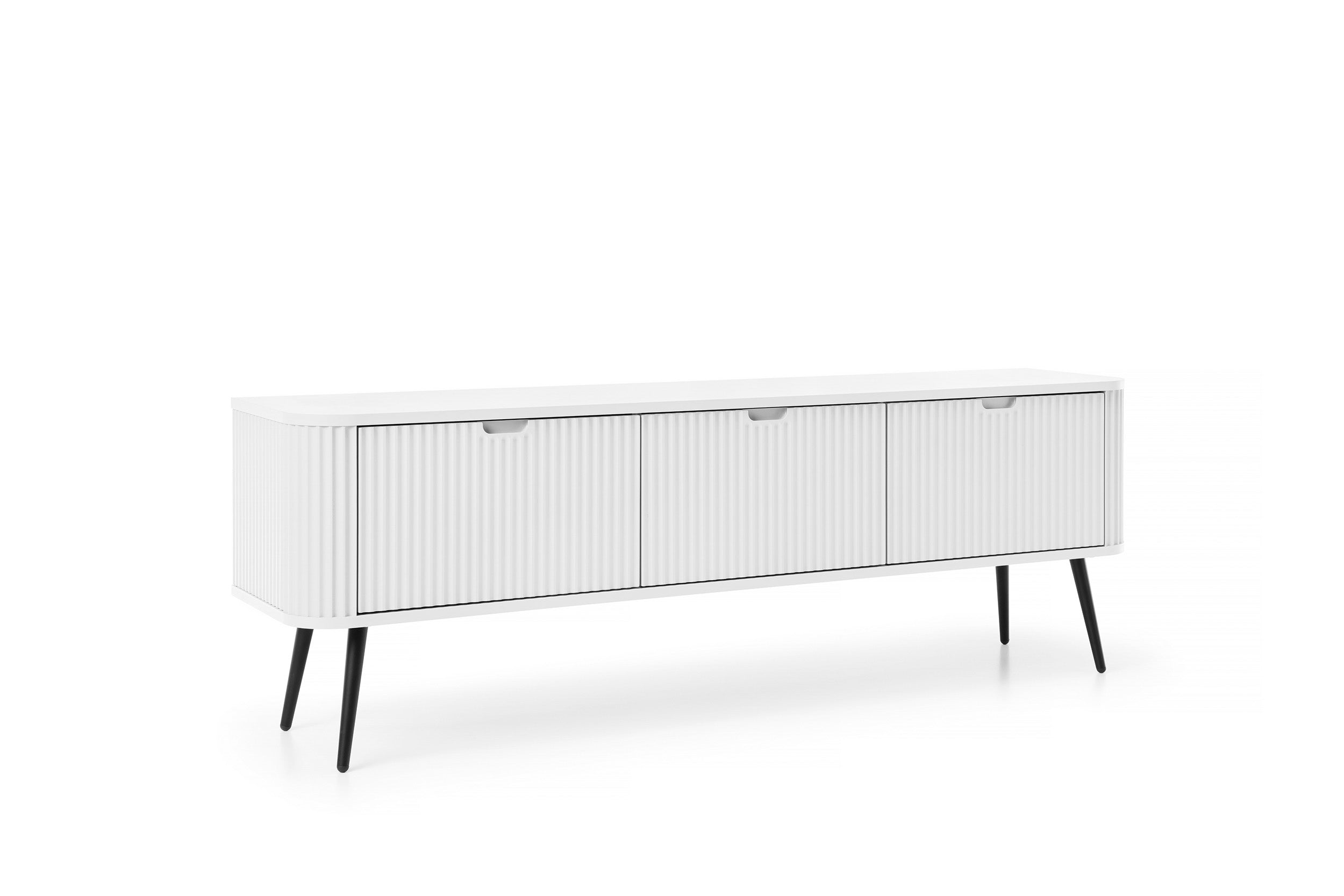 Meuble TV 3 portes avec pieds en métal Calisio 168x56 cm