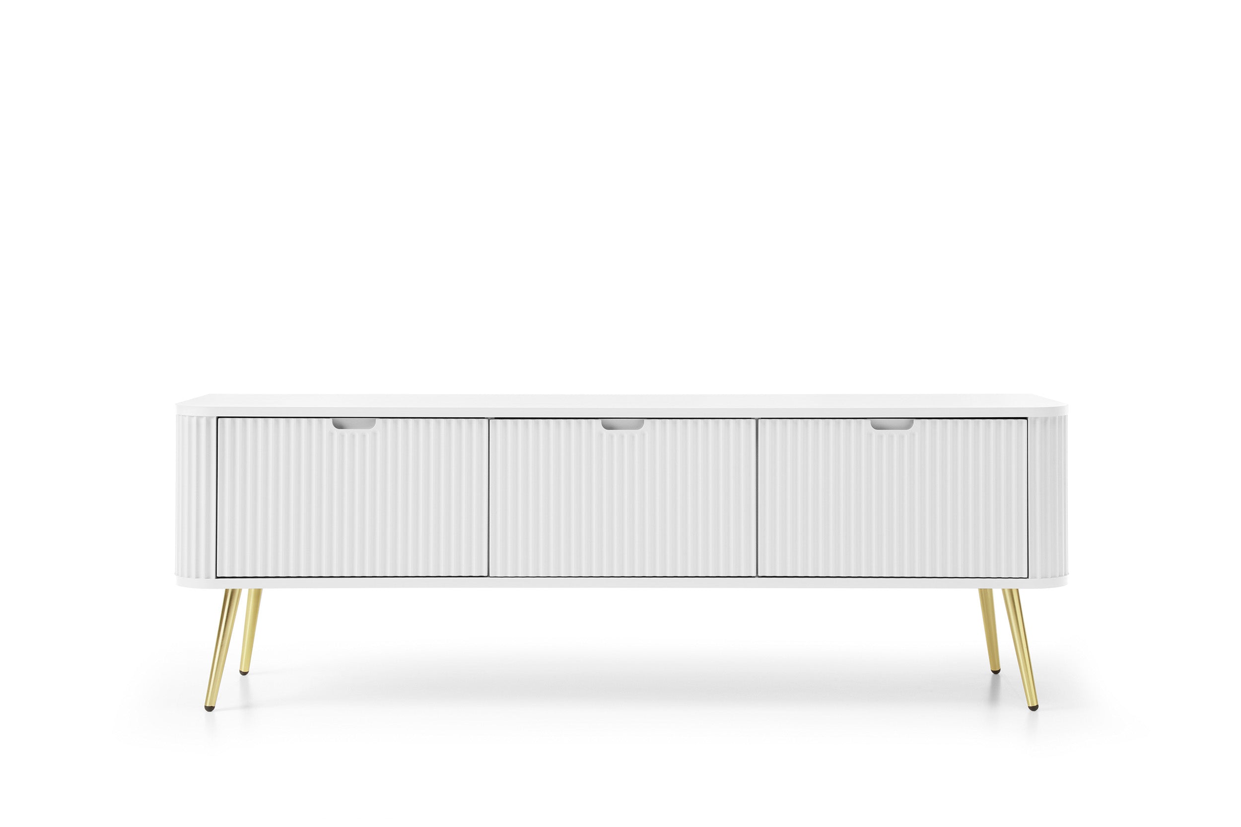 Meuble TV 3 portes avec pieds en métal Calisio 168x56 cm