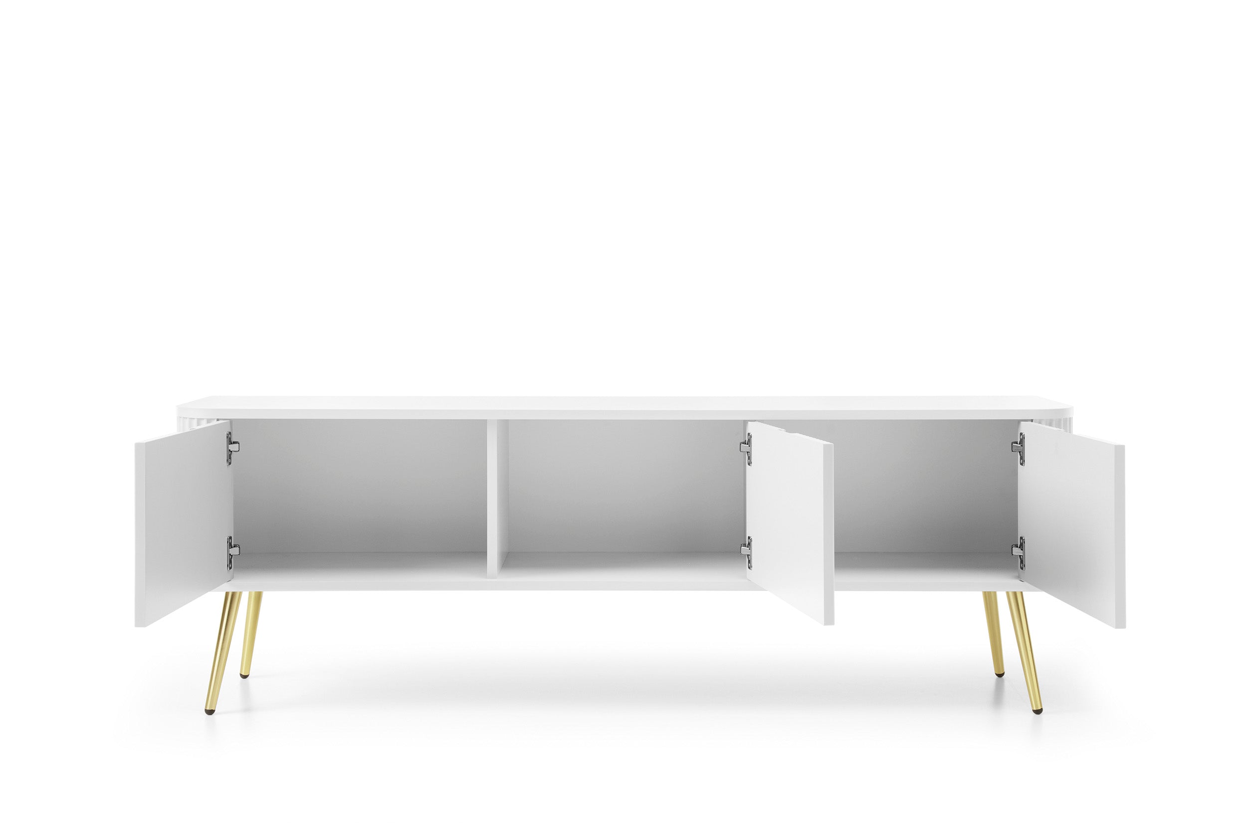 Meuble TV 3 portes avec pieds en métal Calisio 168x56 cm
