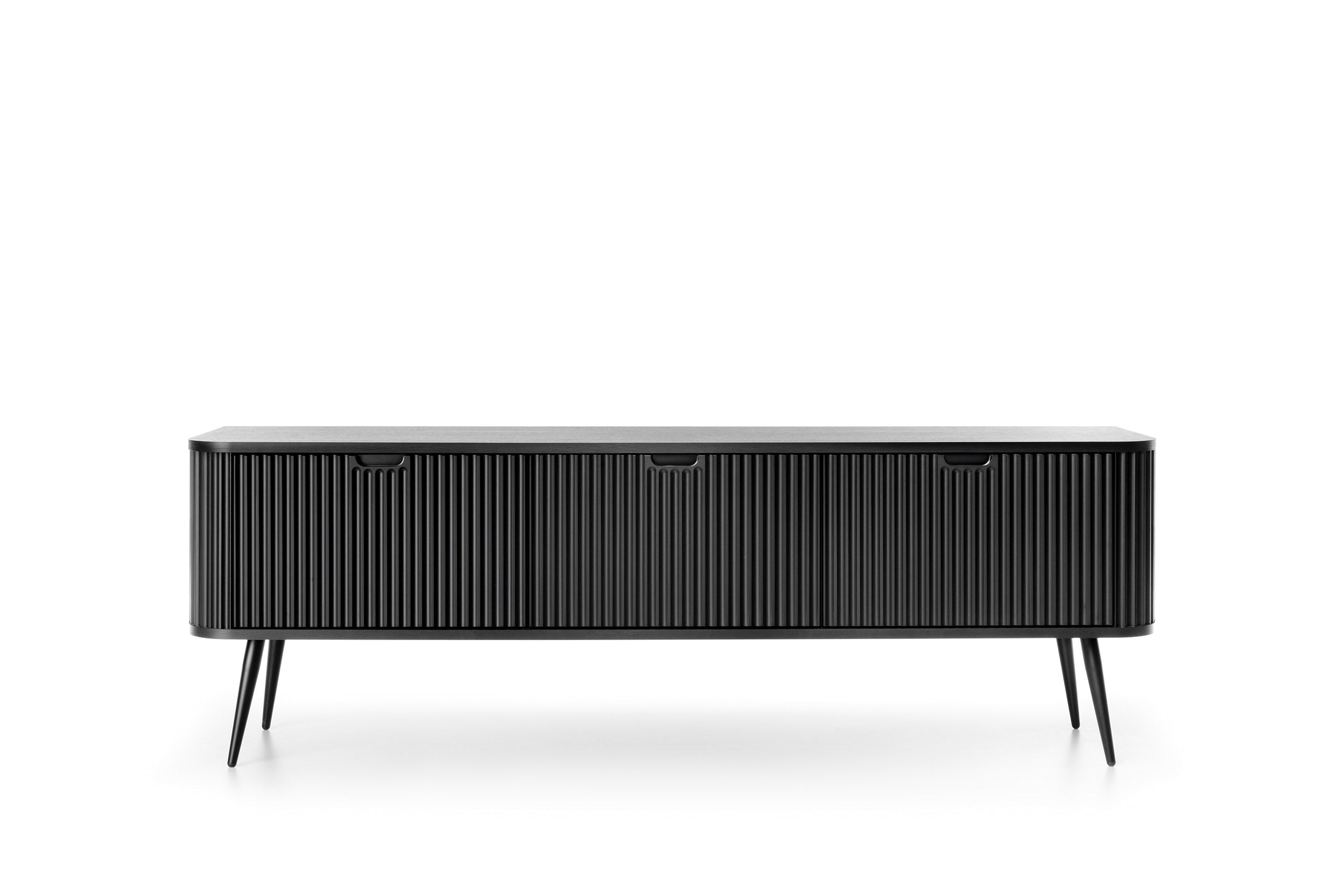 Meuble TV 3 portes avec pieds en métal Calisio 168x56 cm