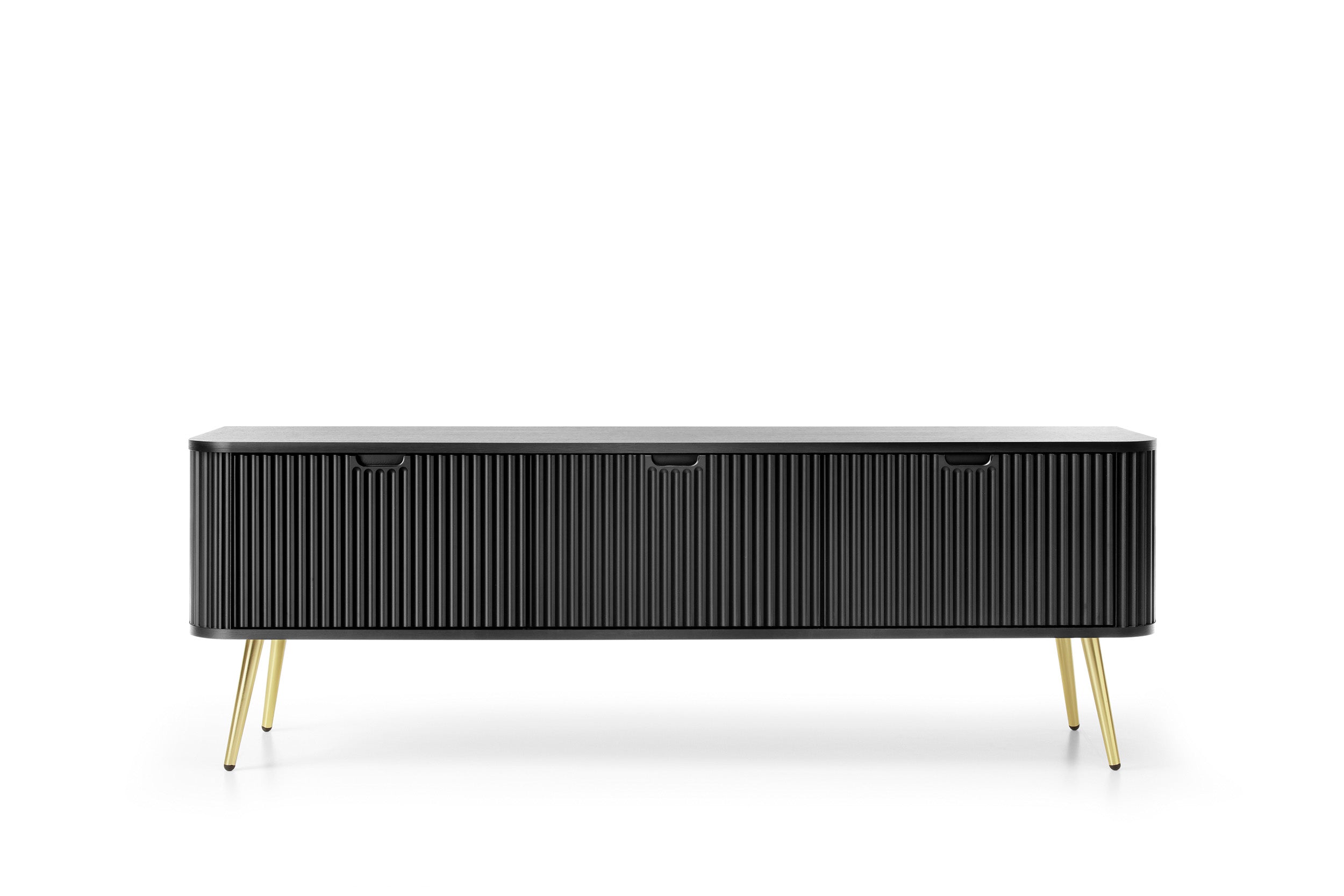 Meuble TV 3 portes avec pieds en métal Calisio 168x56 cm