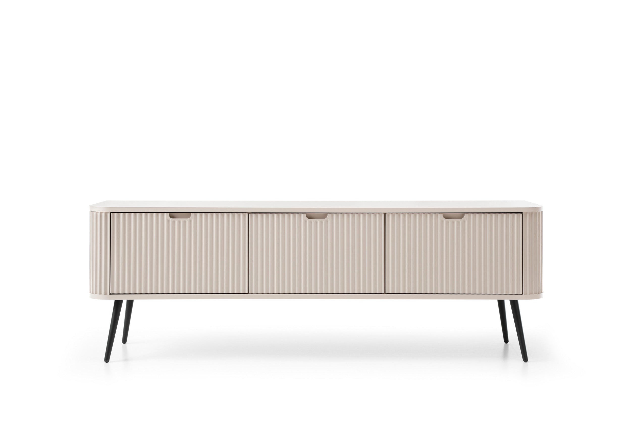 Meuble TV 3 portes avec pieds en métal Calisio 168x56 cm