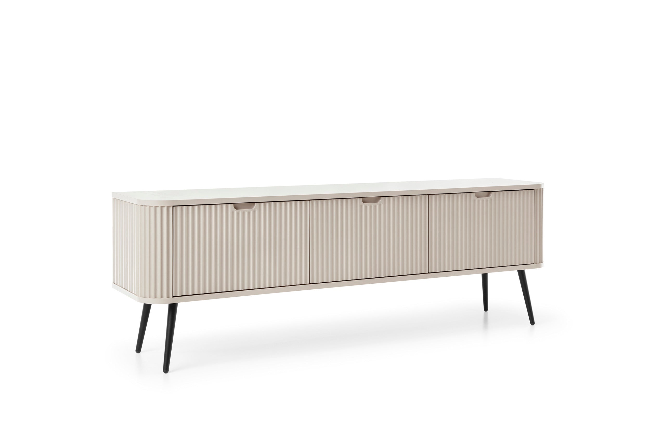 Meuble TV 3 portes avec pieds en métal Calisio 168x56 cm