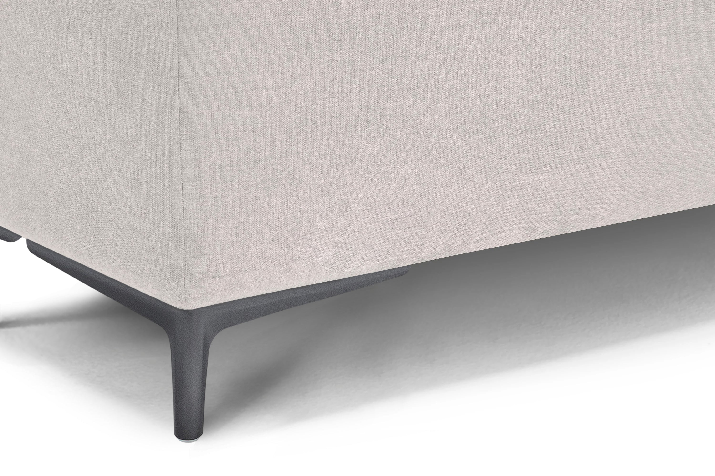 Banc AVIGLIANA 110x50 cm rangement Made in Italy en tissu chenille beige