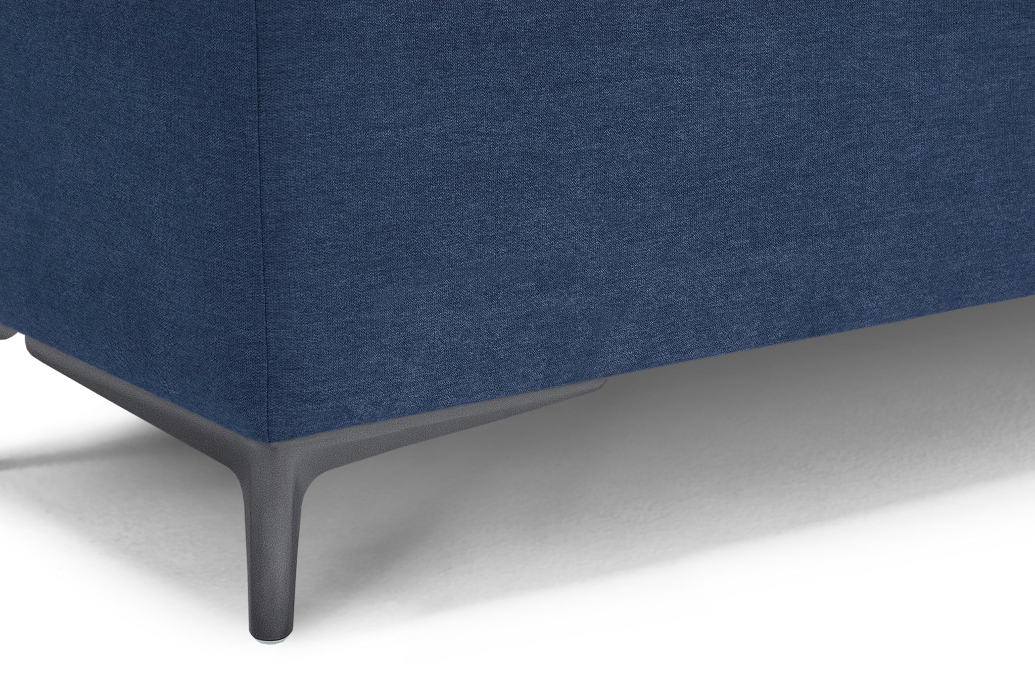Banc AVIGLIANA 110x50 cm rangement Made in Italy en tissu chenille bleu