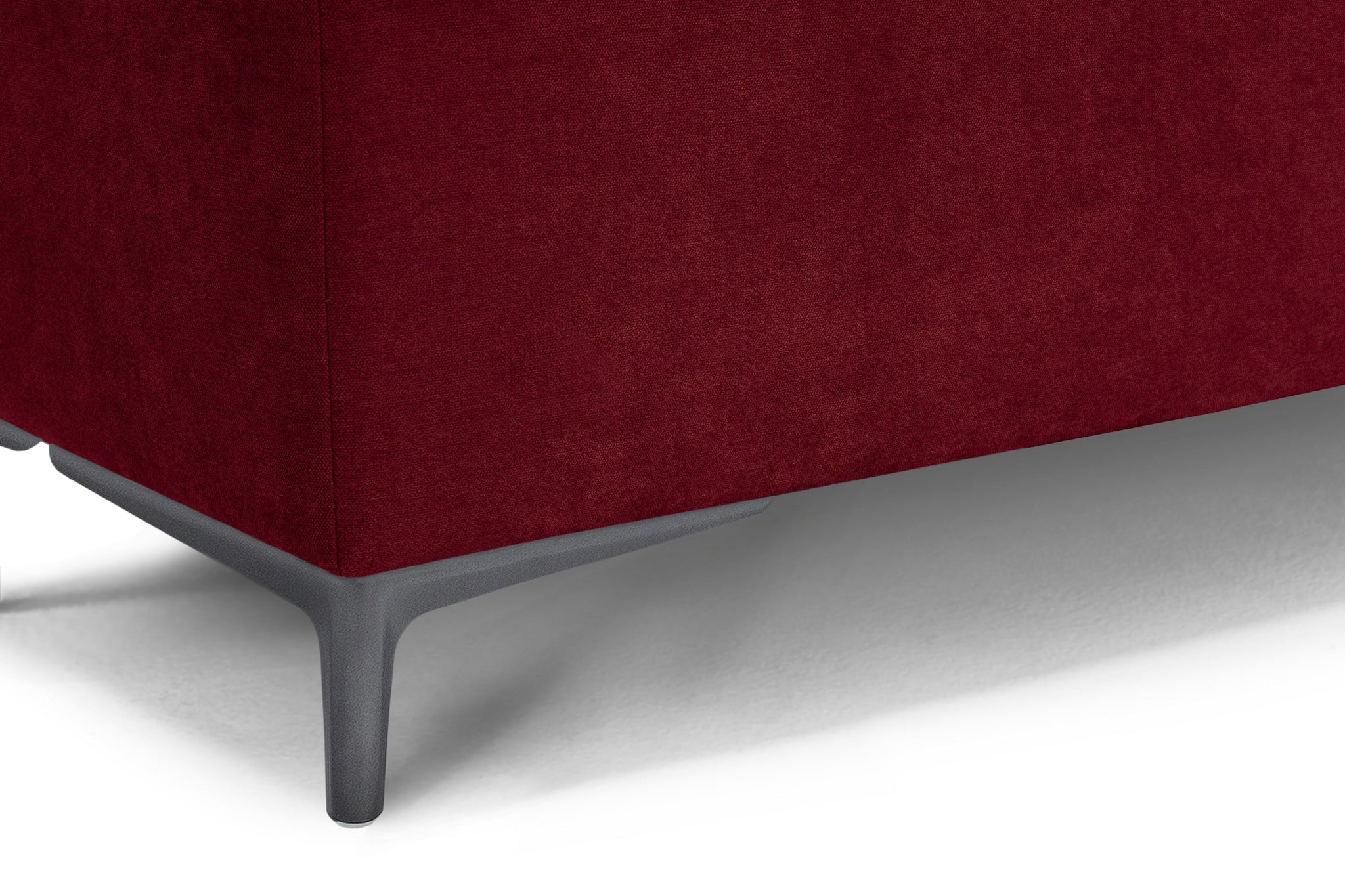 Banc CORBARA 110x50 cm rangement Made in Italy matelassé en tissu chenille bordeaux